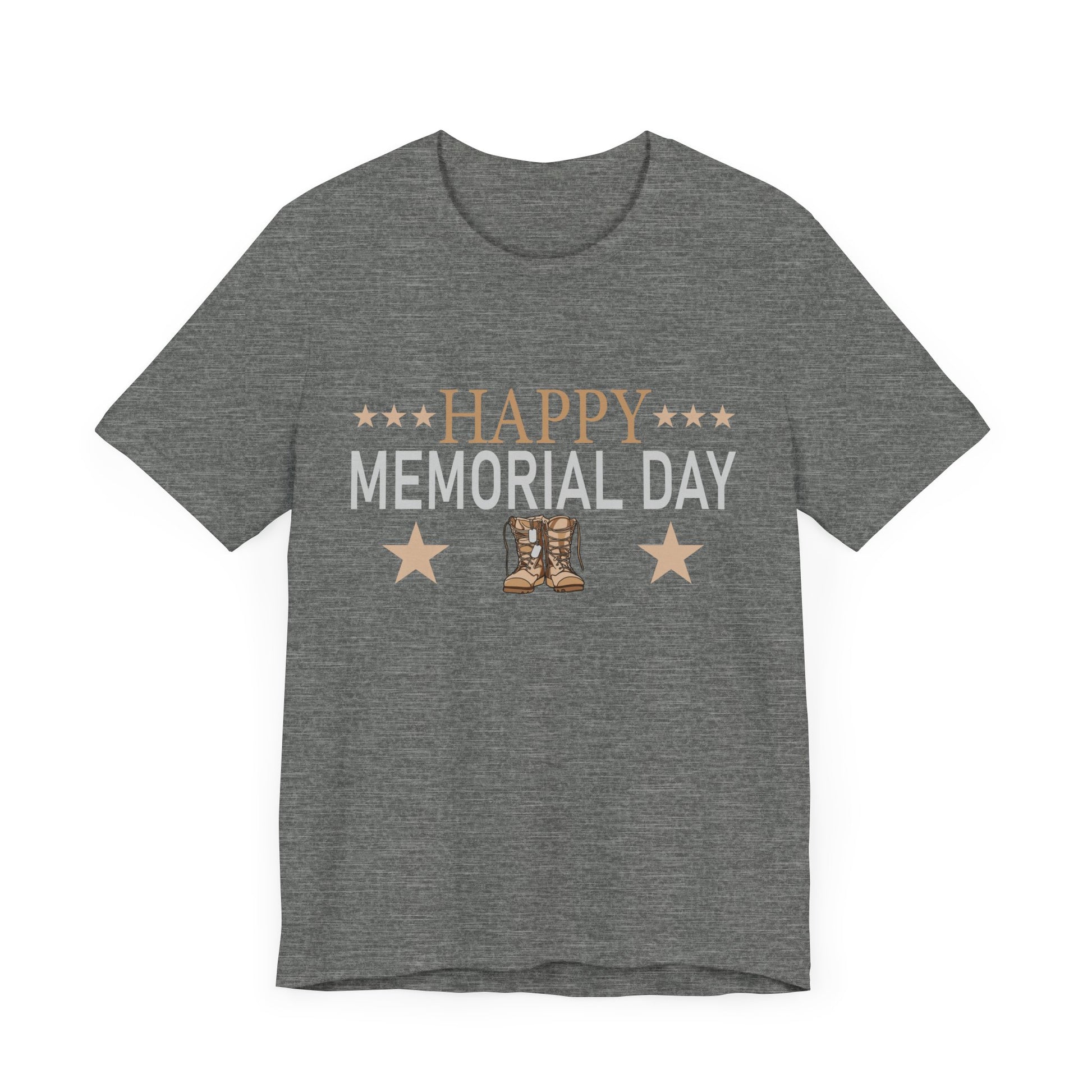 Happy Memorial Day Unisex Tee - Comfy Jersey Shirt for Celebrating Heroes