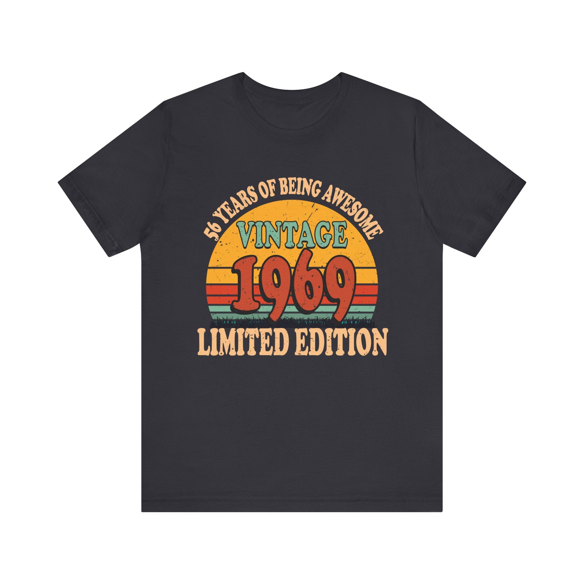 Turning 56 Birthday Decorations Men 56th BDay 1969 Birthday T-Shirt Unisex Jersey Short Sleeve Tee