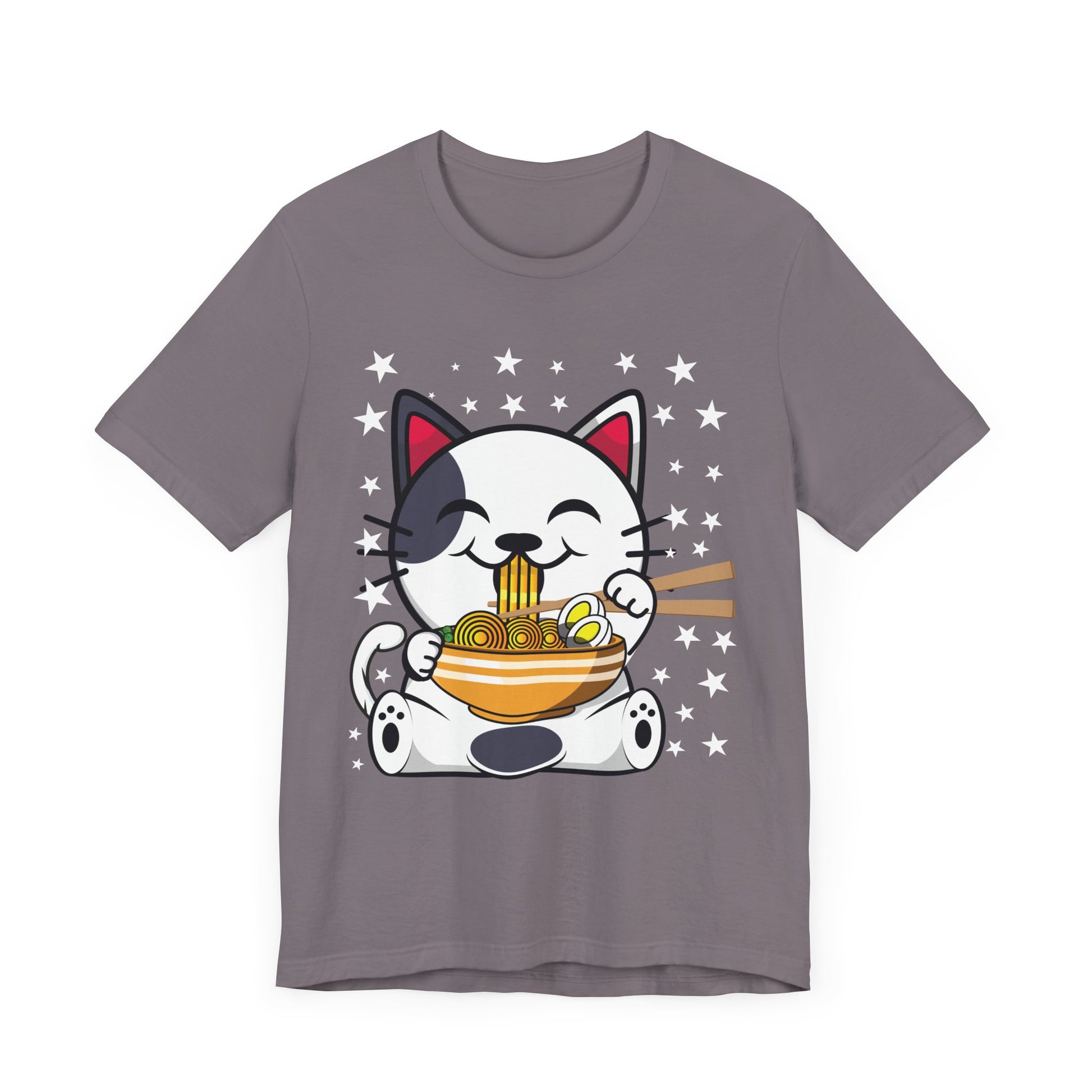 Cute Cat Ramen Unisex Tee - Perfect for Food Lovers & Cat Enthusiasts