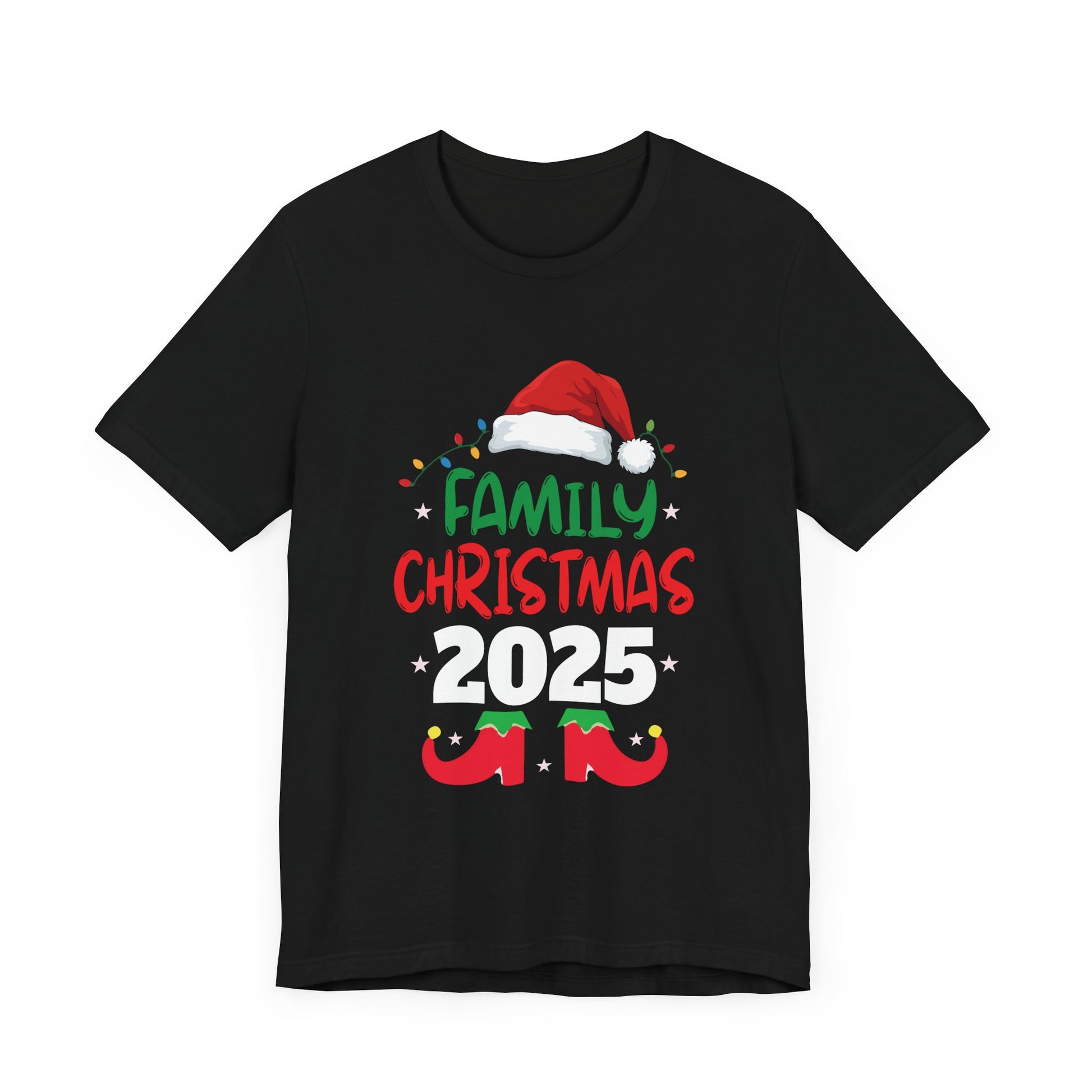 Family 2025 Christmas Matching Outfits Team Santa Elf Squad T-Shirt Unisex Short Sleeve Tee