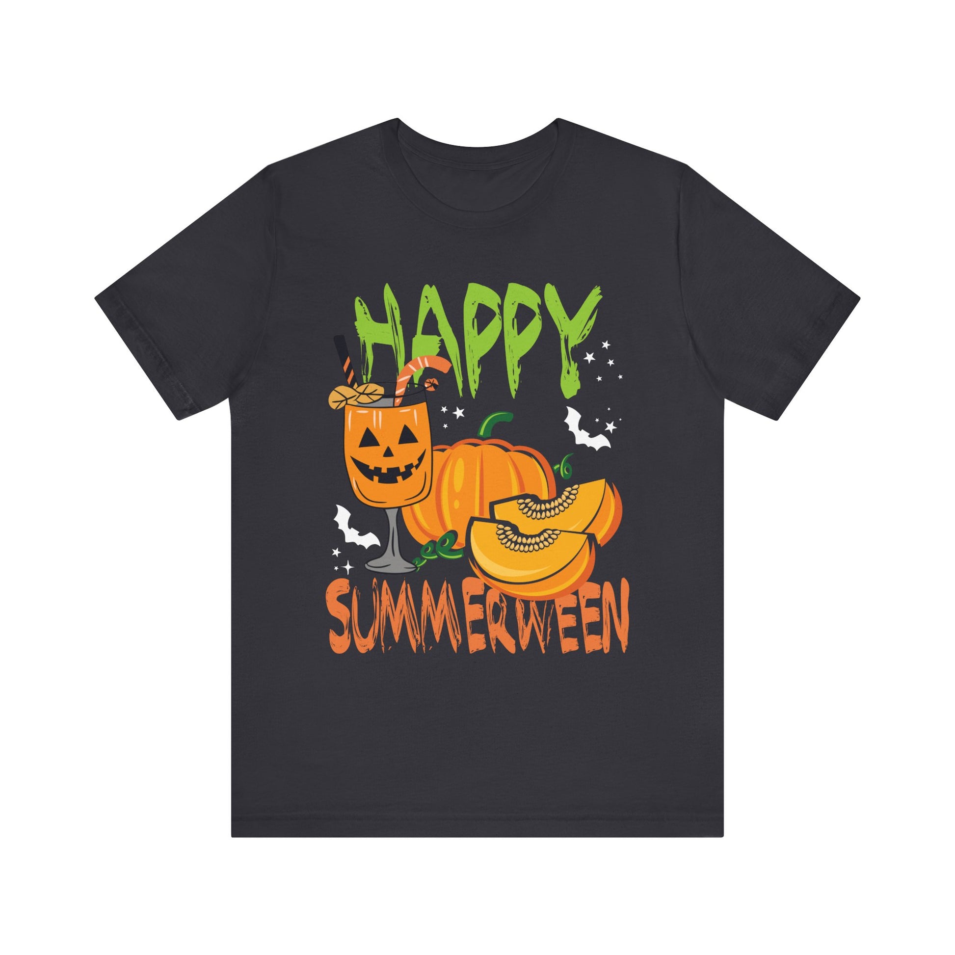 Happy Summerween Summer Fruits Jack-o-lantern Halloween  Unisex Jersey Short Sleeve Tee