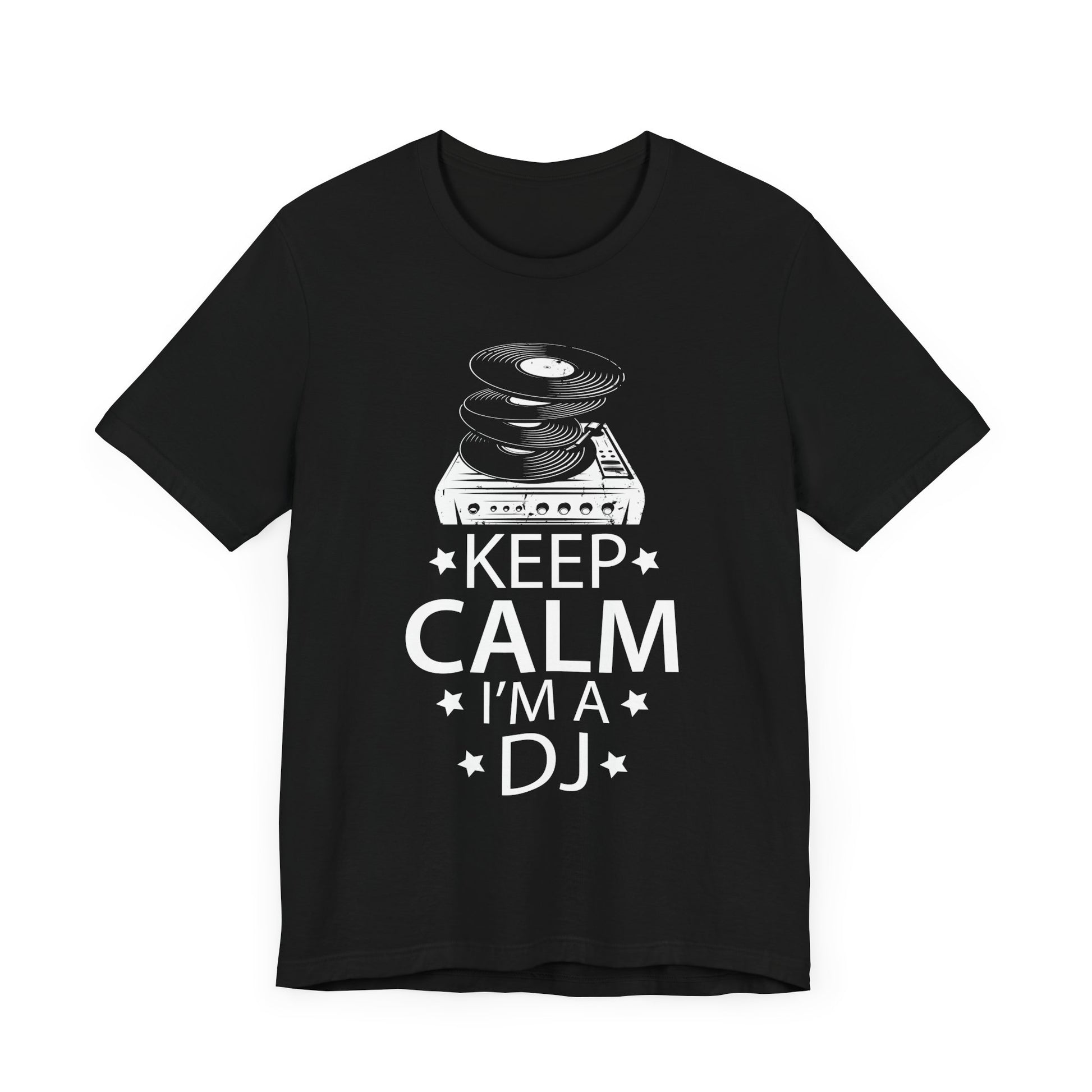 Keep Calm I'm a DJ Short Sleeve Tee - Unisex Jersey T-Shirt for Music Lovers