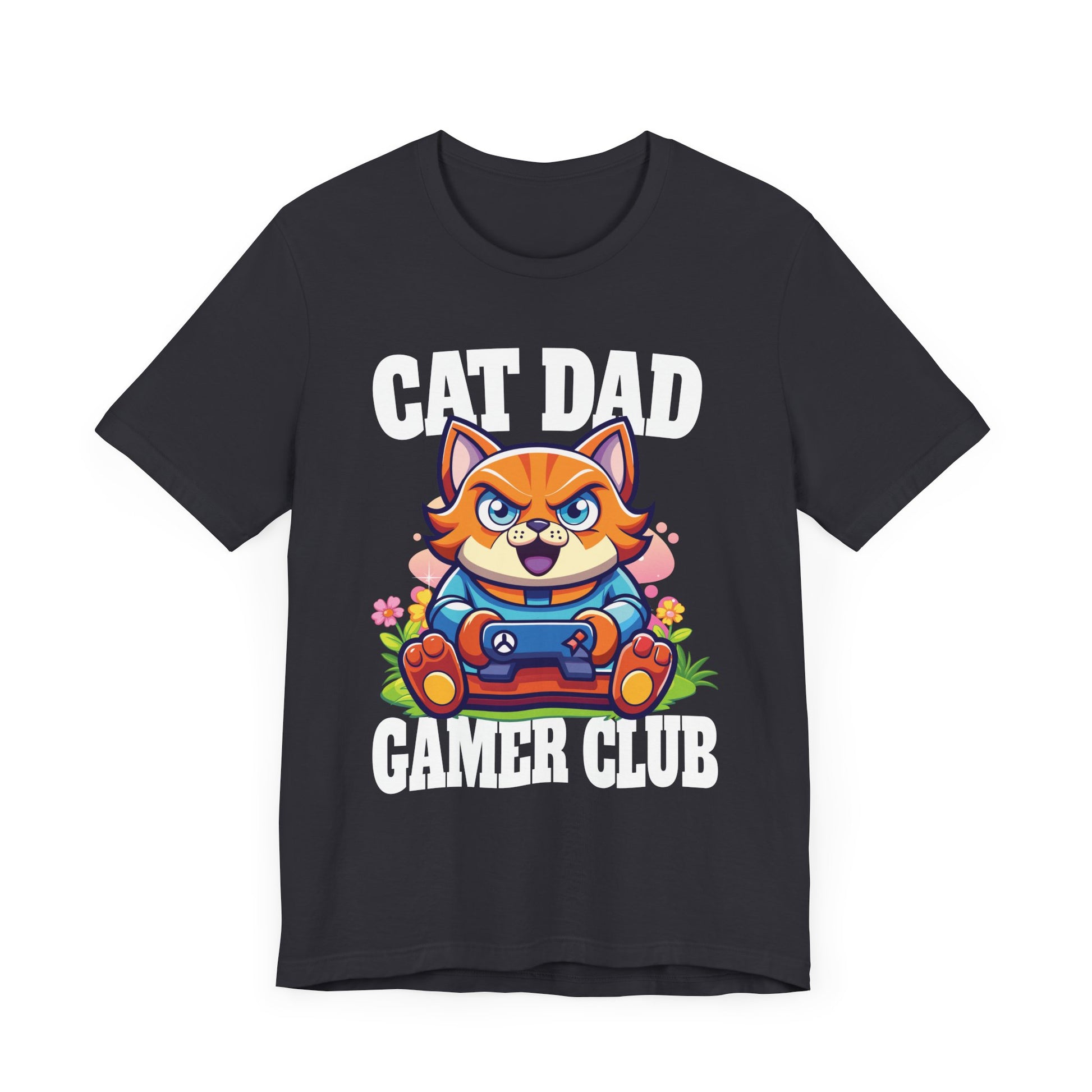 Cat Dad Gamer Club Tee - Perfect Gift for Gaming Fathers