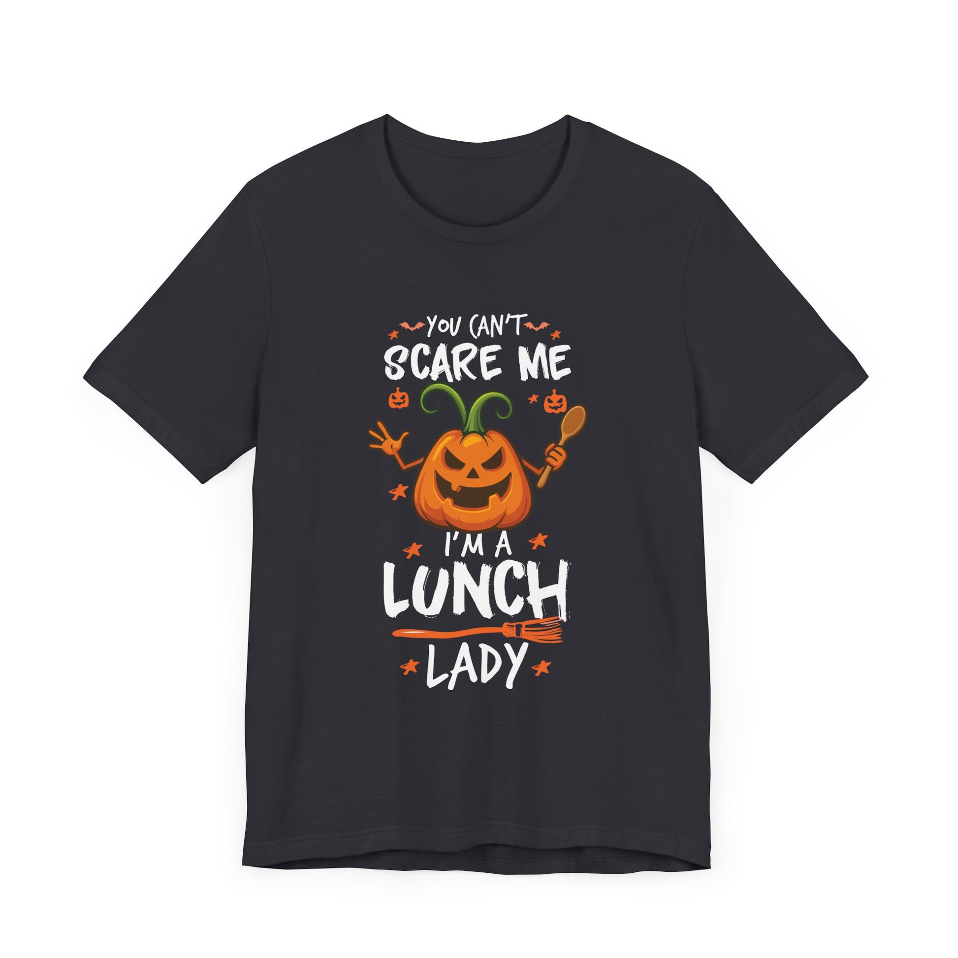 Halloween Lunch Lady Unisex Jersey Tee - "You Can't Scare Me"