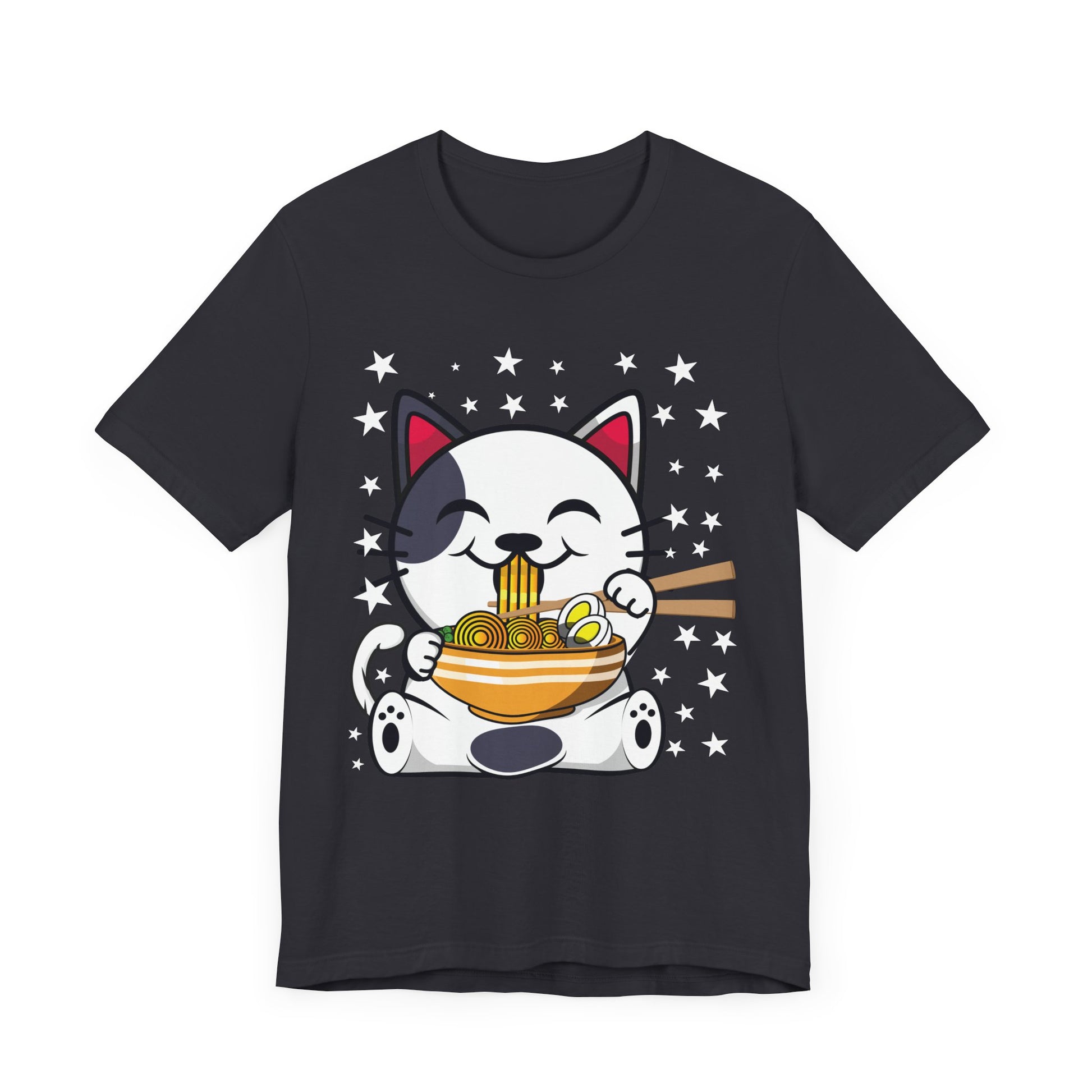 Cute Cat Ramen Unisex Tee - Perfect for Food Lovers & Cat Enthusiasts