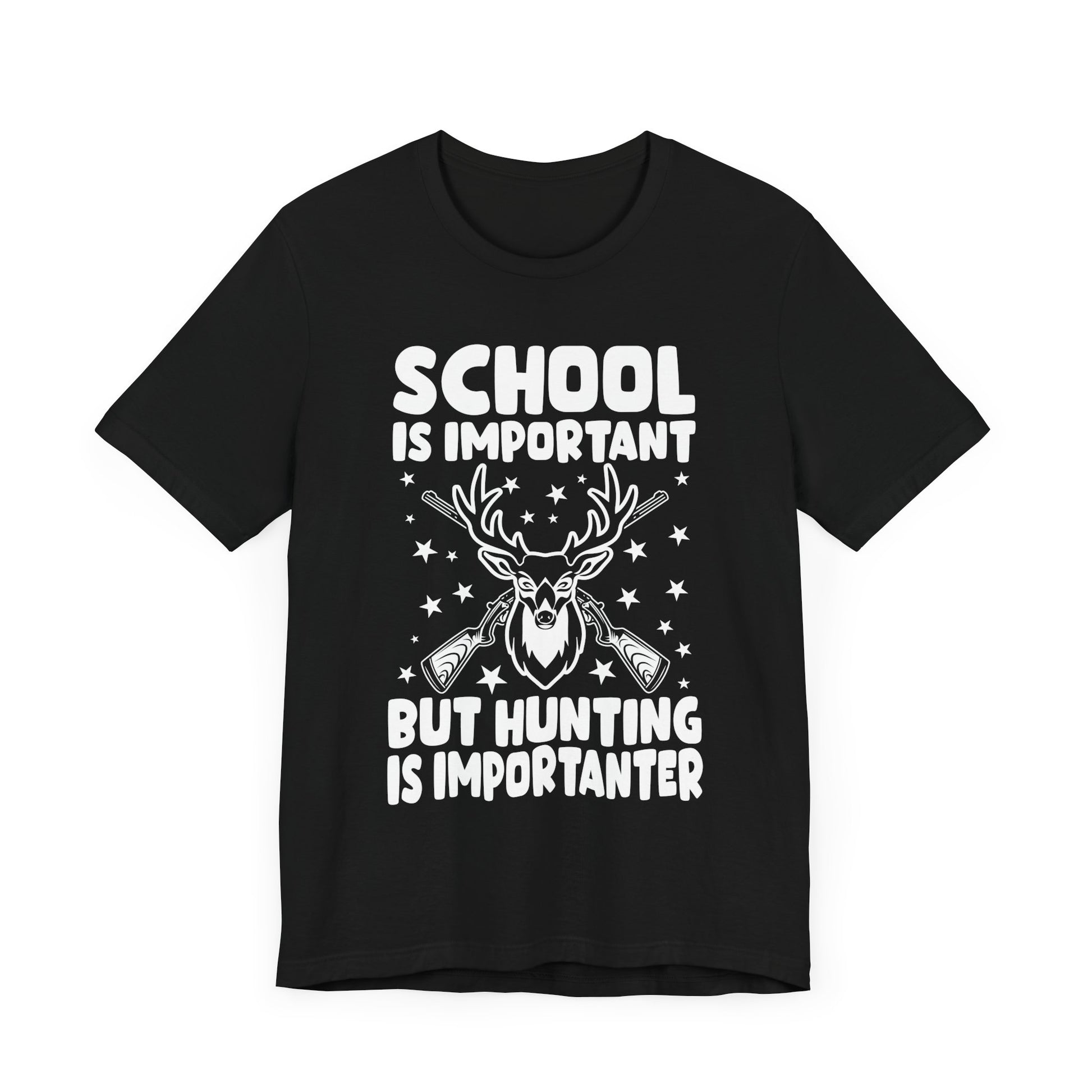 Unisex Hunting Tee – "School is Important but Hunting is Importanter" T-shirt, Gift for Hunters, Outdoor Adventure Tee, Casual Wear, [...]