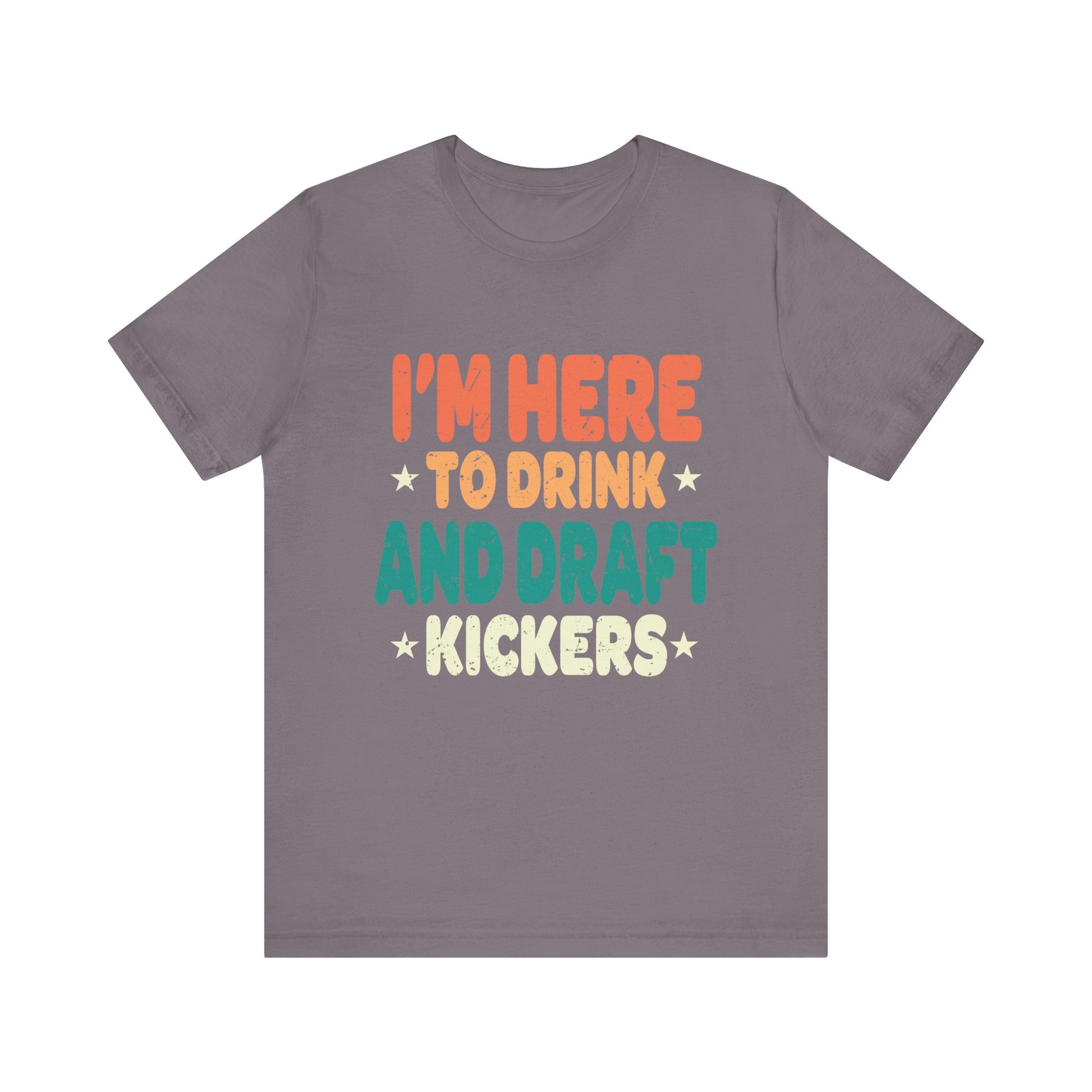 Fantasy Football Party Drink Draft Kickers Funny Sport Retro Unisex Jersey Short Sleeve Tee
