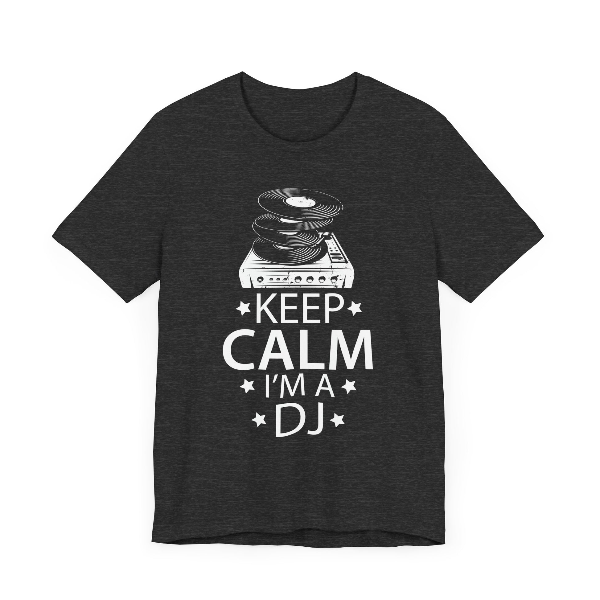 Keep Calm I'm a DJ Short Sleeve Tee - Unisex Jersey T-Shirt for Music Lovers