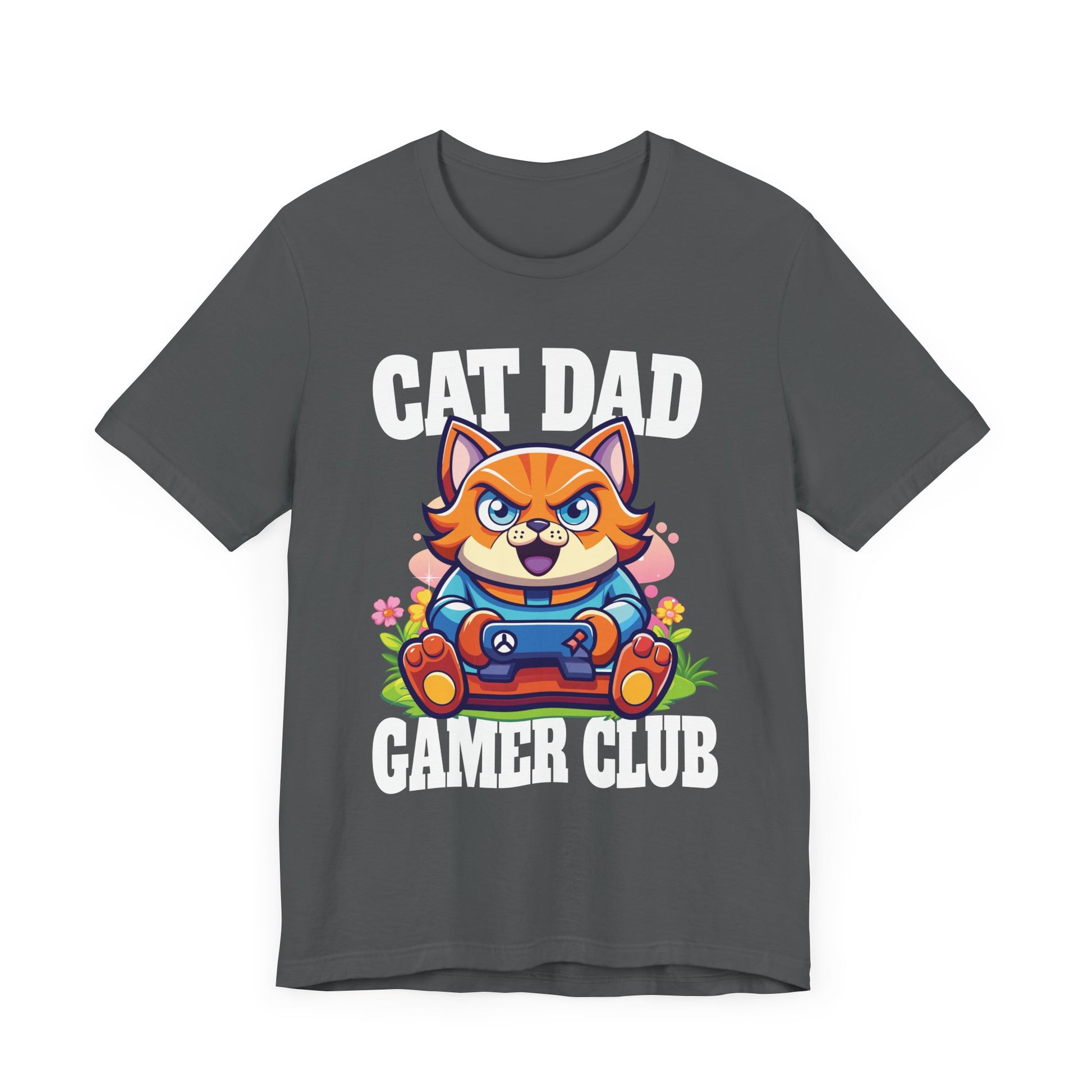 Cat Dad Gamer Club Tee - Perfect Gift for Gaming Fathers