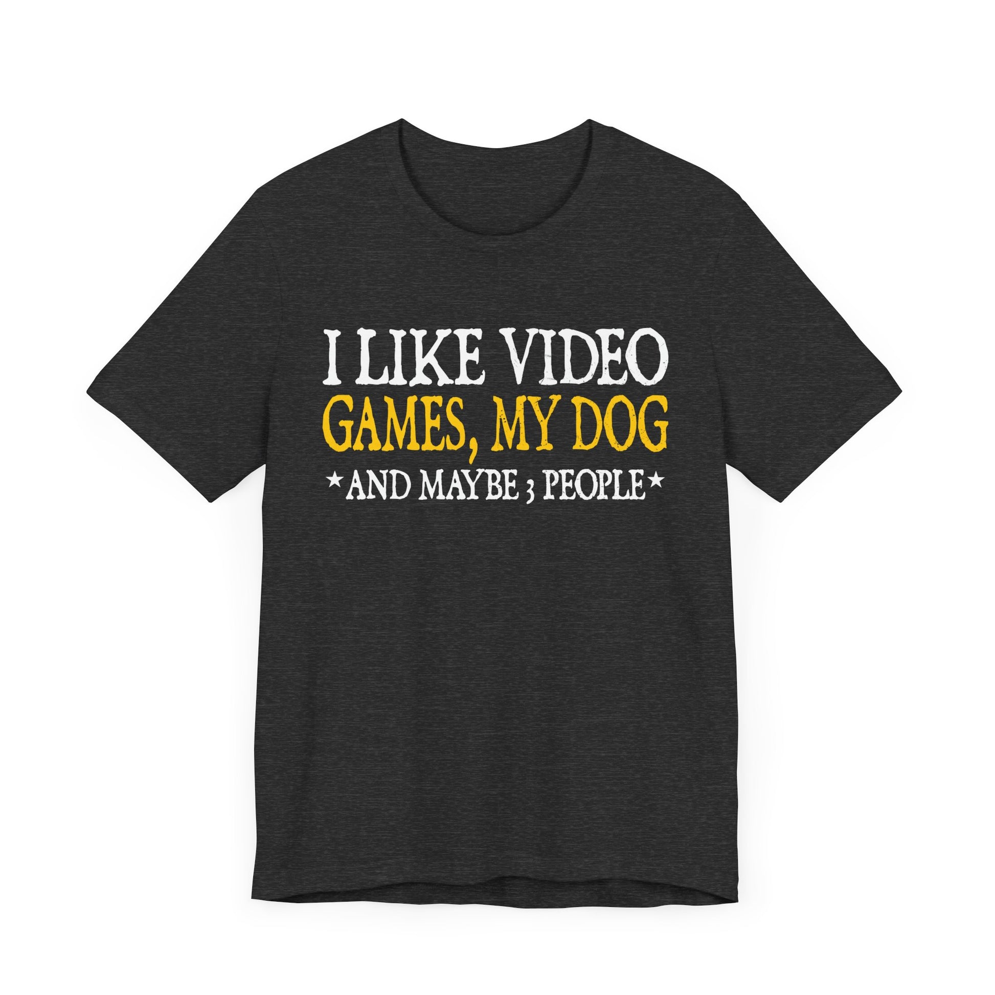 Funny Gamer Dog Lover Tee - Unisex Short Sleeve Shirt for Game Enthusiasts