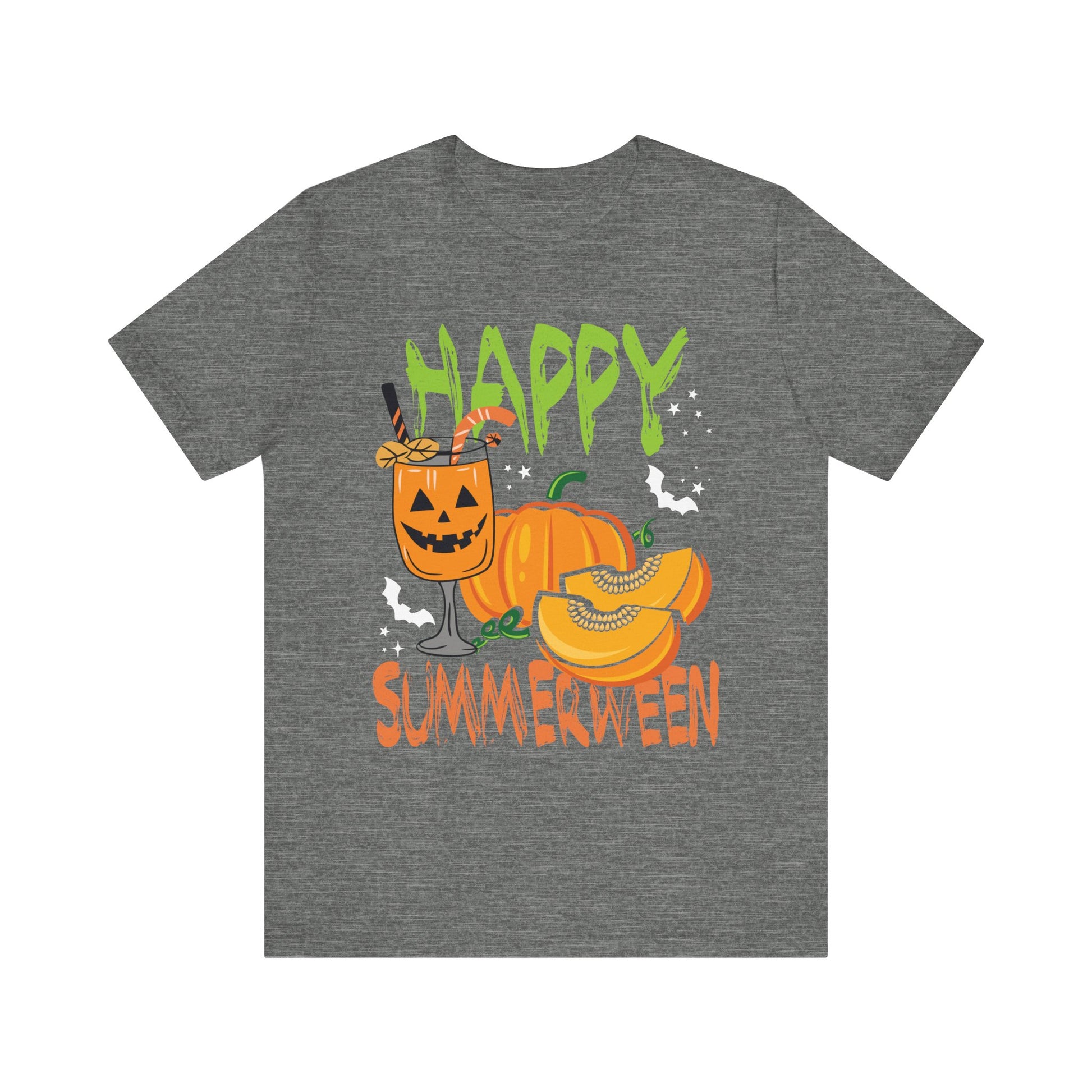 Happy Summerween Summer Fruits Jack-o-lantern Halloween  Unisex Jersey Short Sleeve Tee