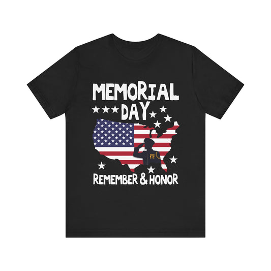 Memorial Day Unisex Jersey Tee - Remember & Honor