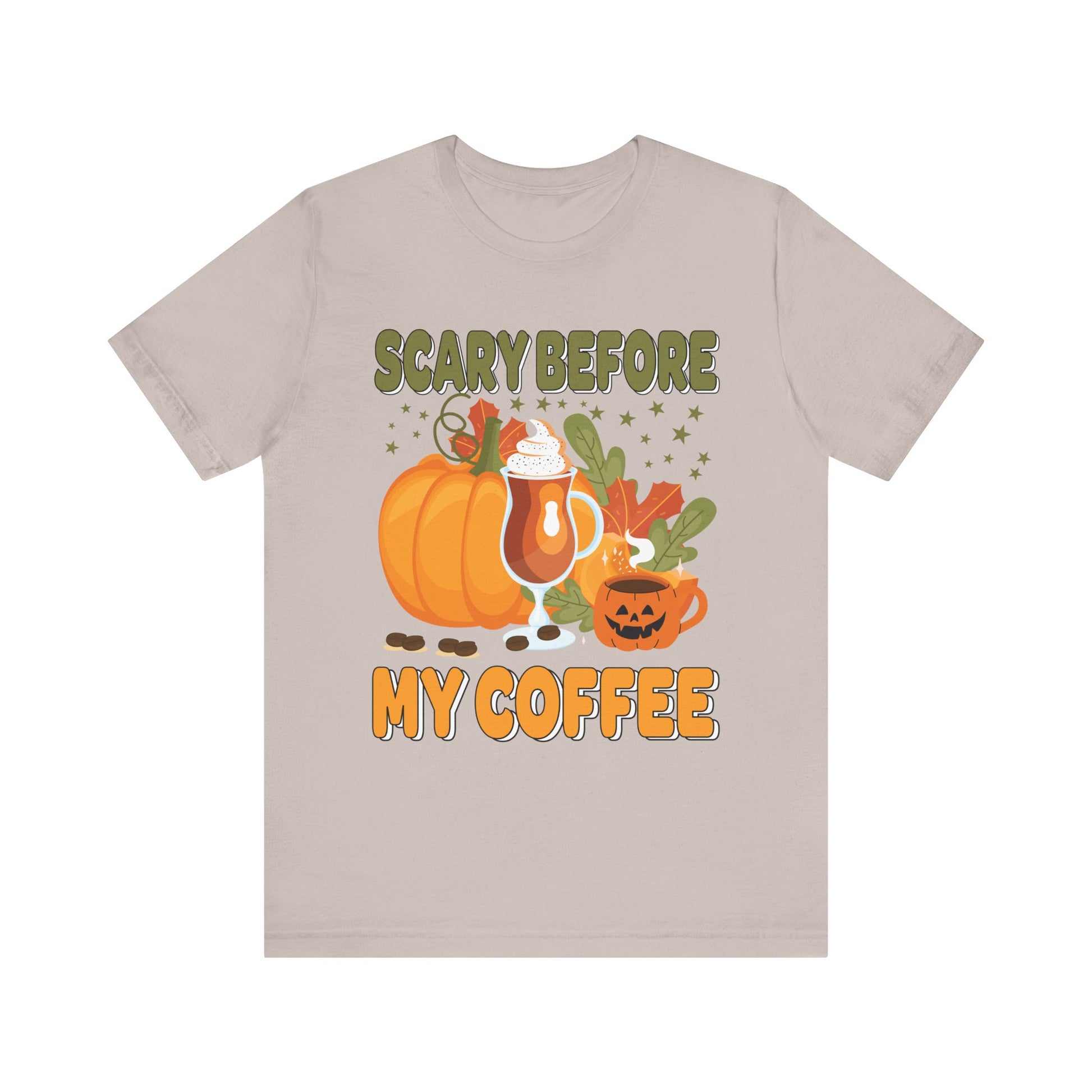 Scary Before My Coffee Unisex Tee - Halloween Coffee Lovers Shirt