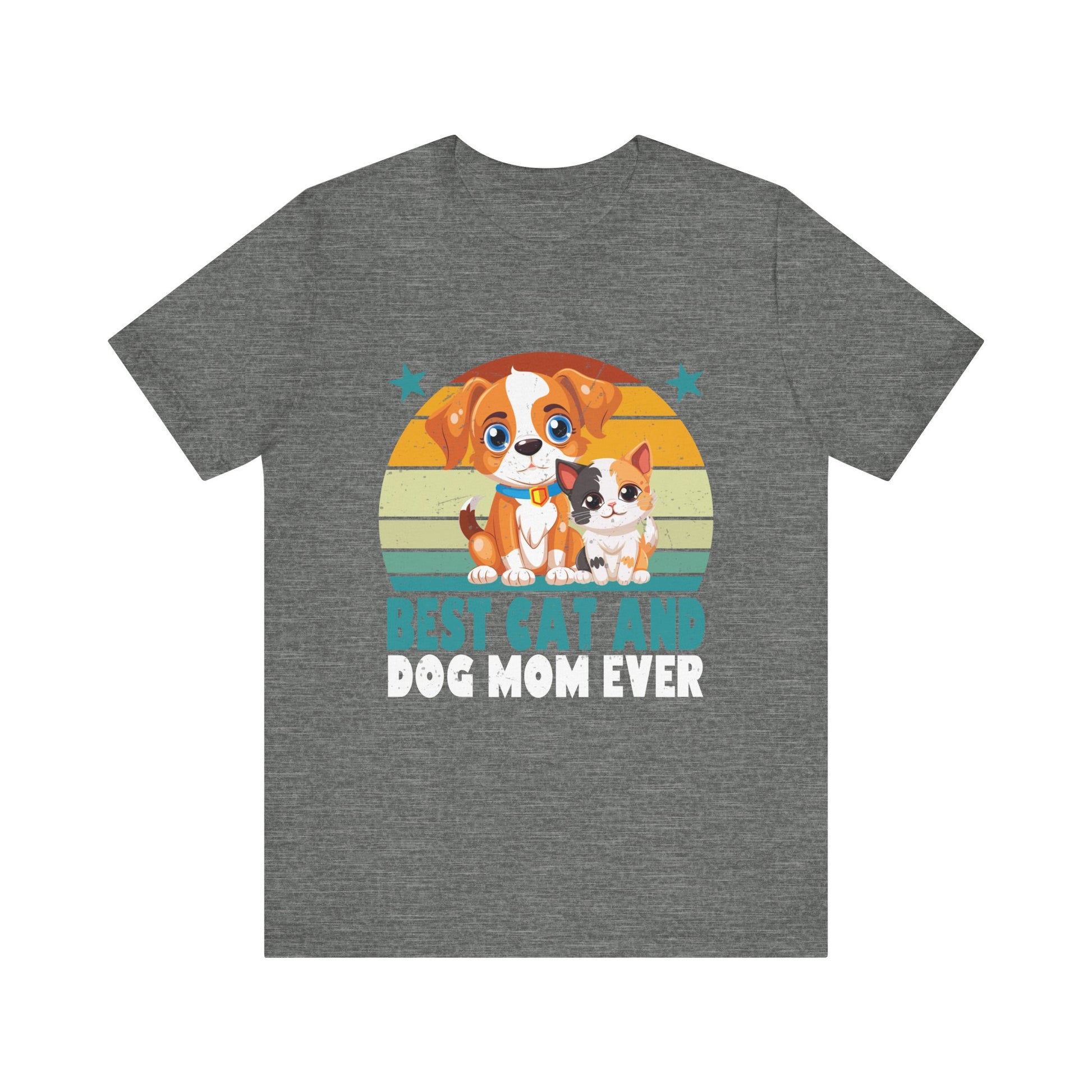 Cute Unisex Dog and Cat Mom Tee - Best Cat and Dog Mom Ever Shirt