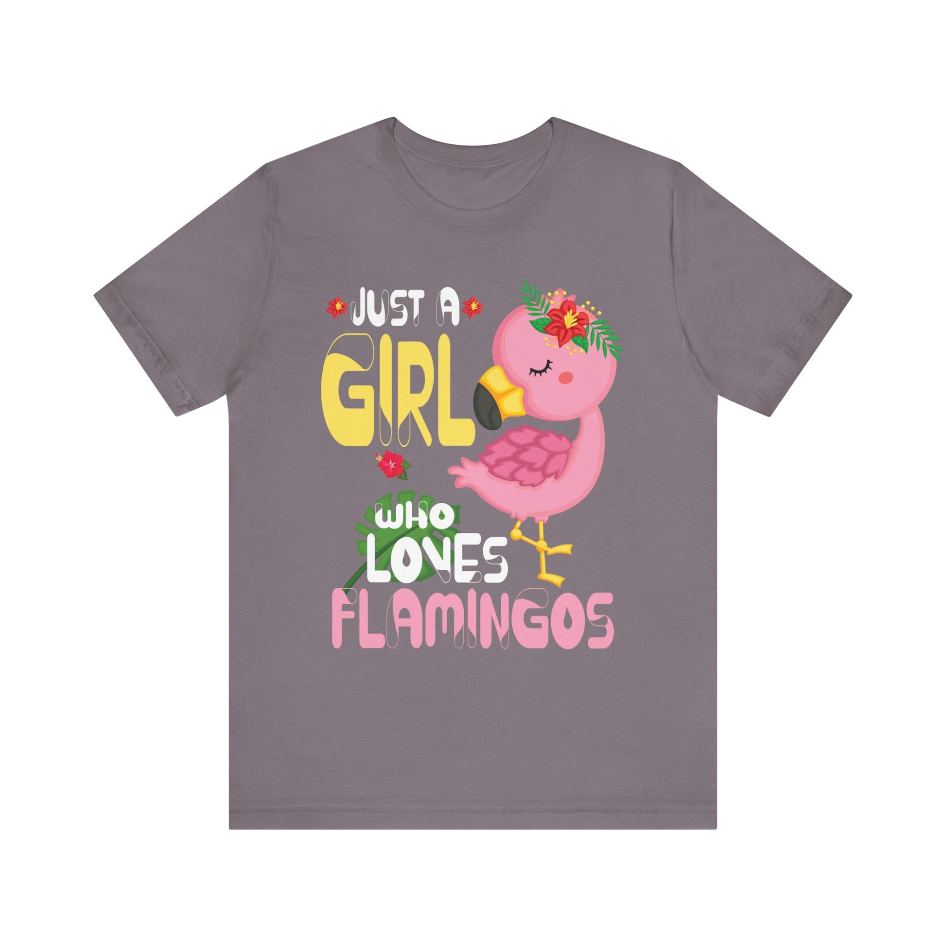 Flamingo Just a Girl who loves Flamingos T-Shirt  Unisex Jersey Short Sleeve Tee