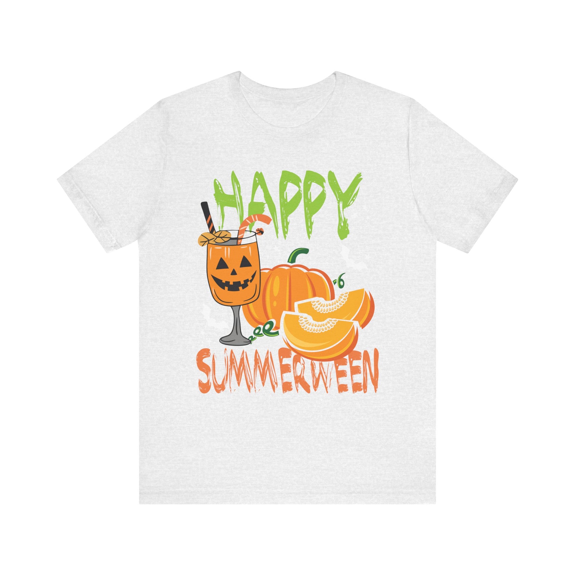 Happy Summerween Summer Fruits Jack-o-lantern Halloween  Unisex Jersey Short Sleeve Tee