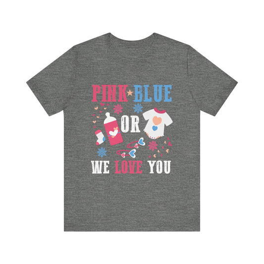 Team Boy Girl Gender Reveal Gift T-Shirt Unisex Jersey Short Sleeve Tee