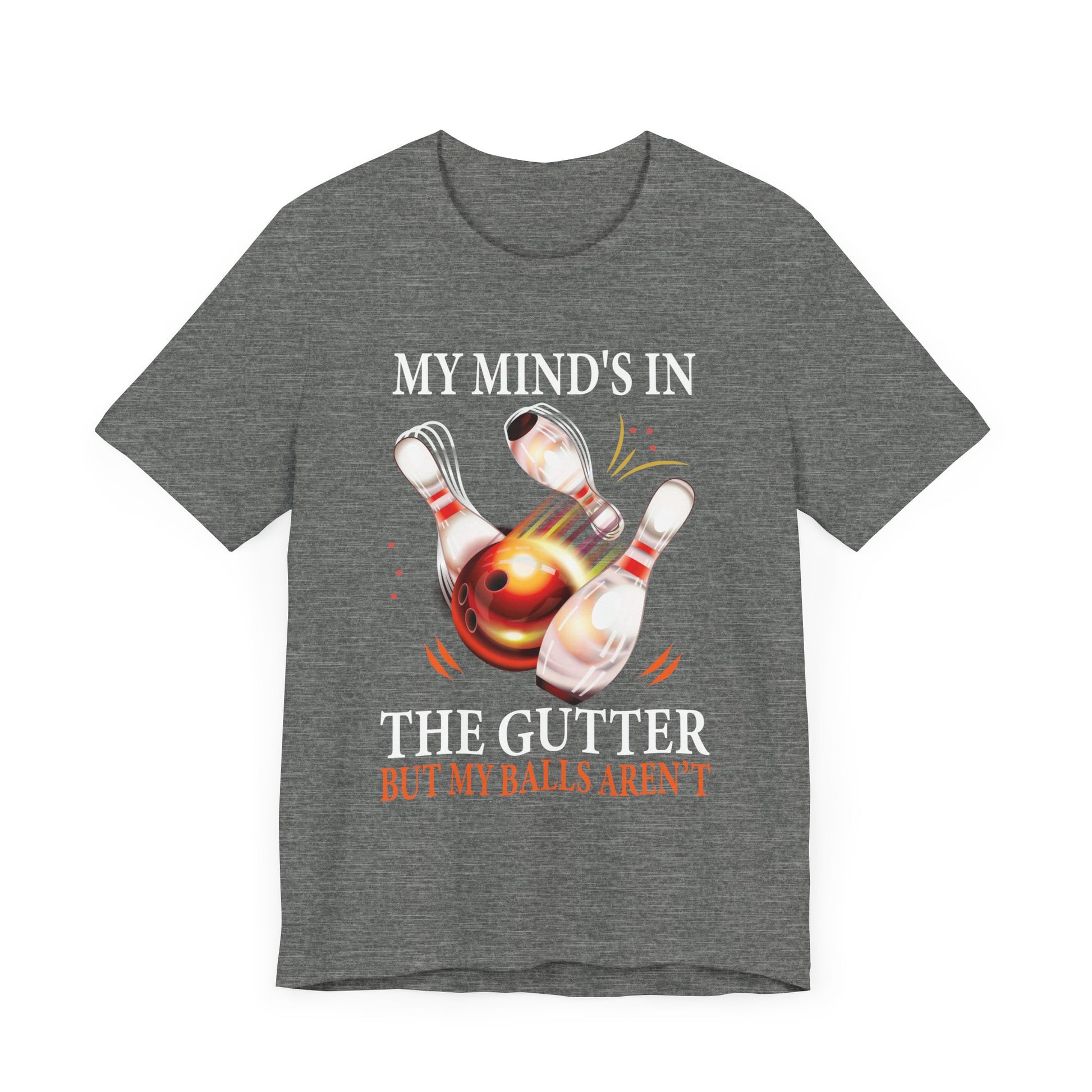 Bowling Enthusiast Unisex Tee - My Mind's in the Gutter, Funny Bowling Shirt, Gift for Bowlers, Bowling Party Outfit, Sports Tee, [...]