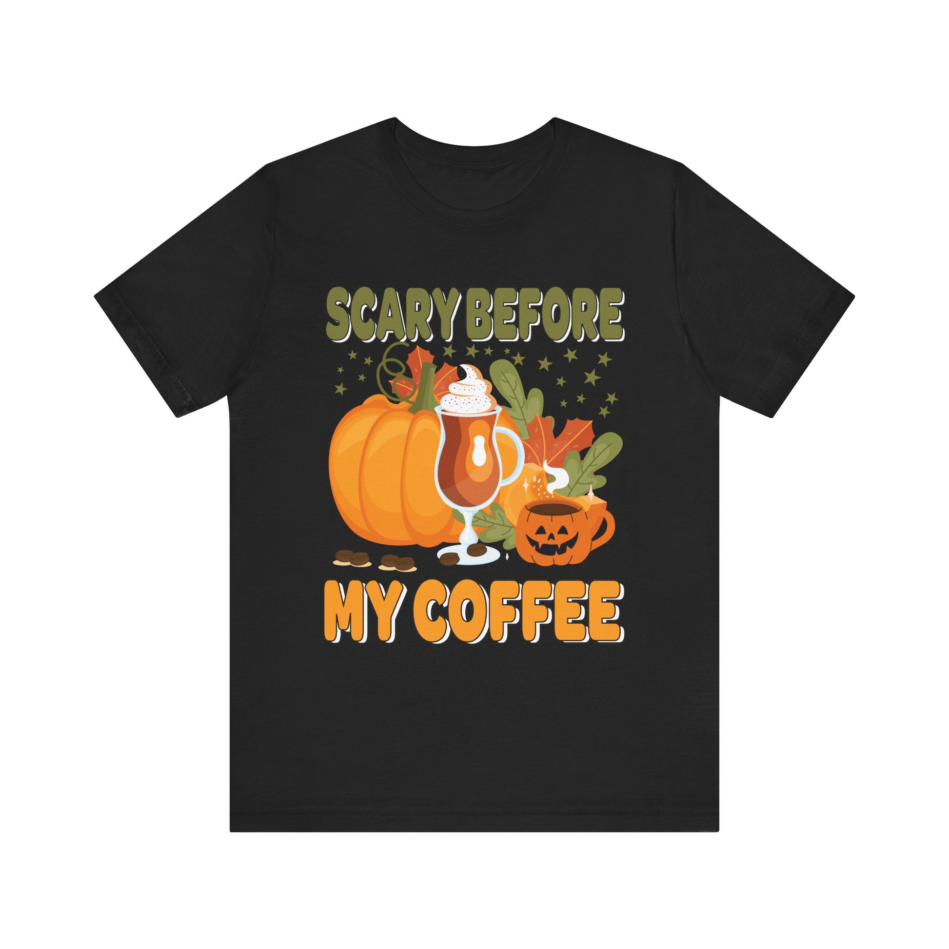Scary Before My Coffee Unisex Tee - Halloween Coffee Lovers Shirt