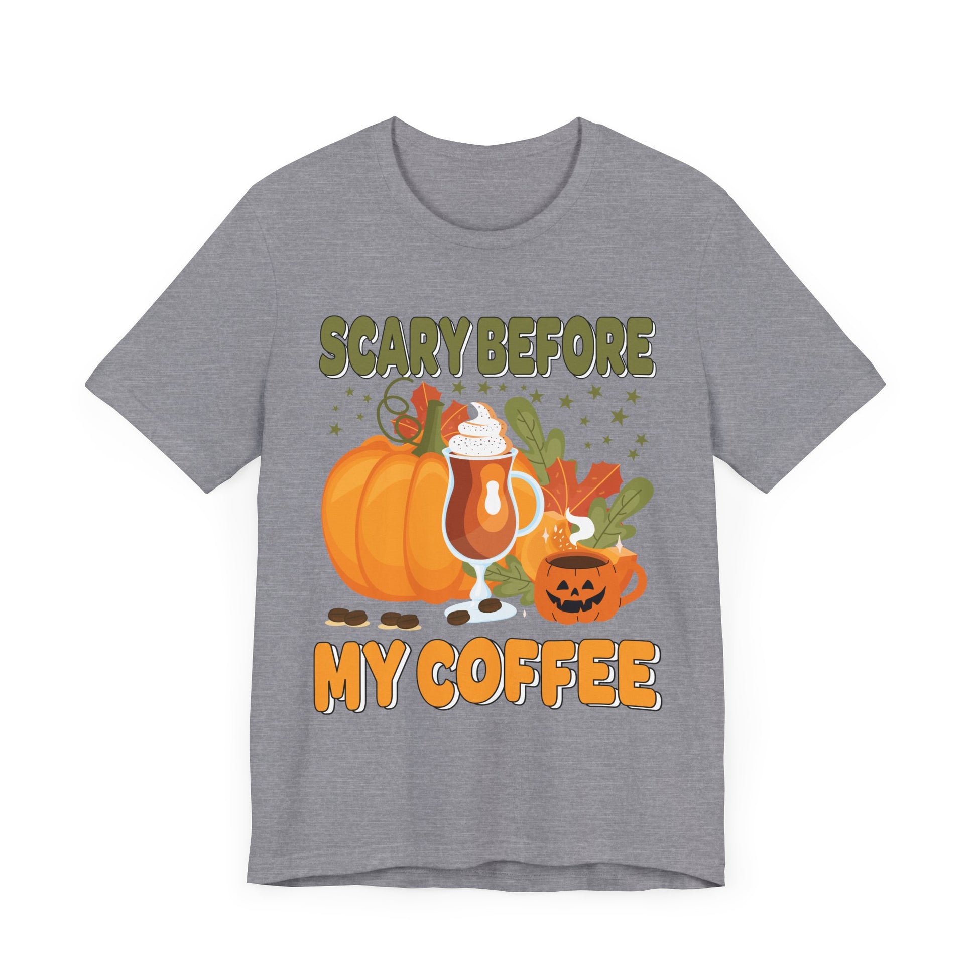 Scary Before My Coffee Unisex Tee - Halloween Coffee Lovers Shirt