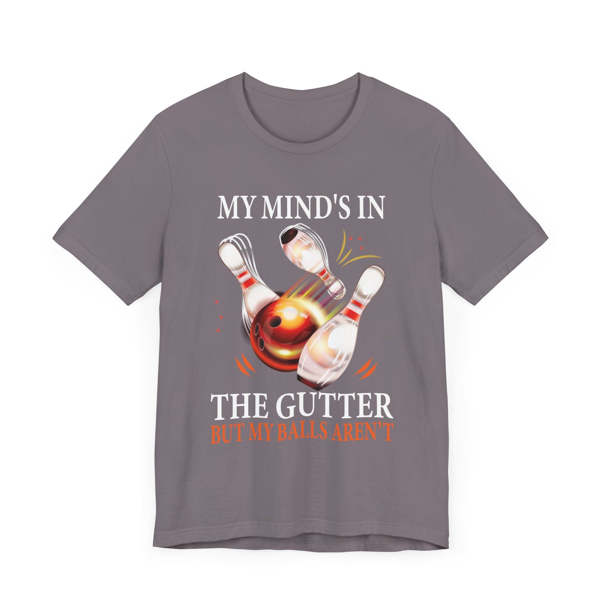 Bowling Enthusiast Unisex Tee - My Mind's in the Gutter, Funny Bowling Shirt, Gift for Bowlers, Bowling Party Outfit, Sports Tee, [...]