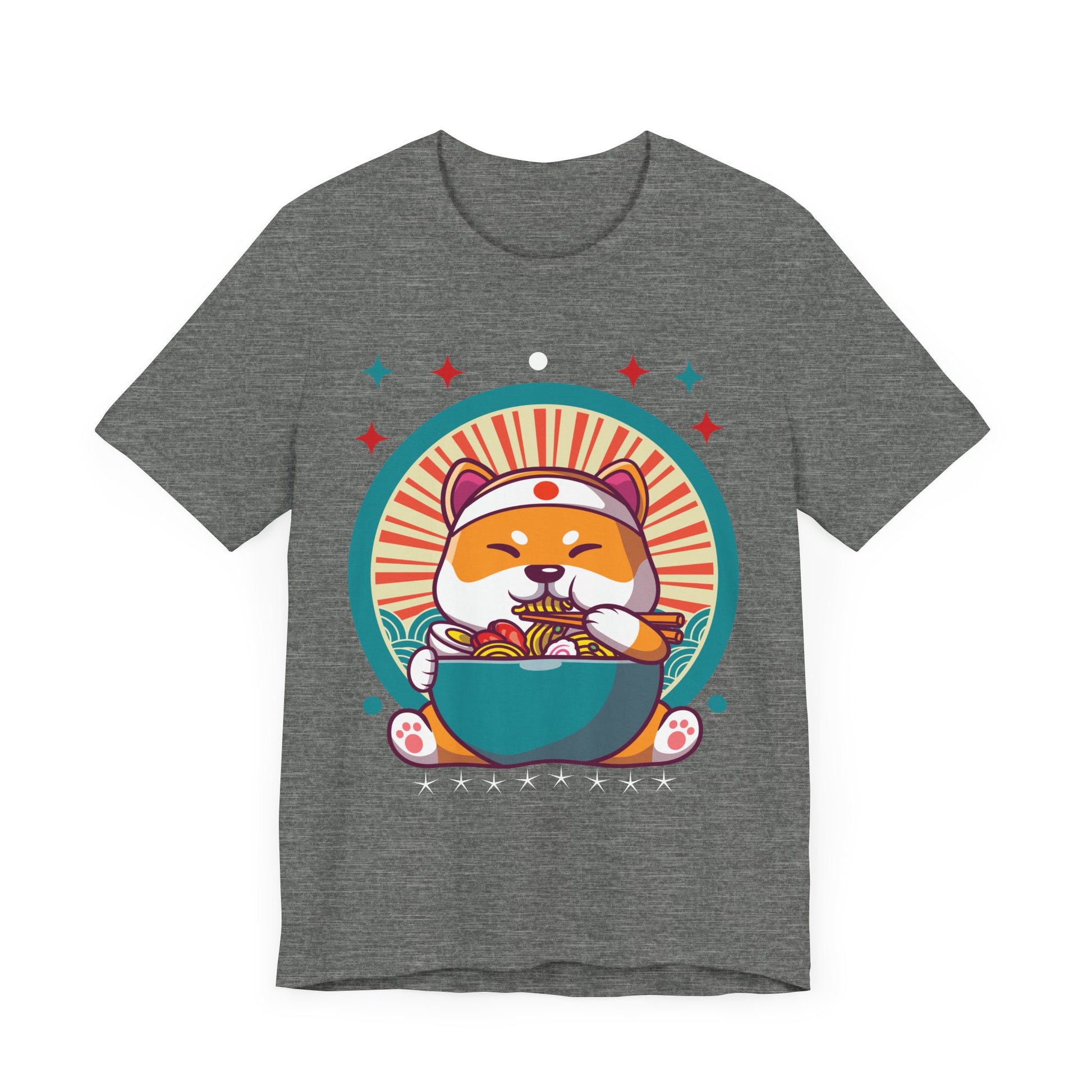 Cute Sushi Loving Dog T-Shirt, Unisex Tee, Gift for Dog Lovers, Pet Owners, Foodies, Anime Fans