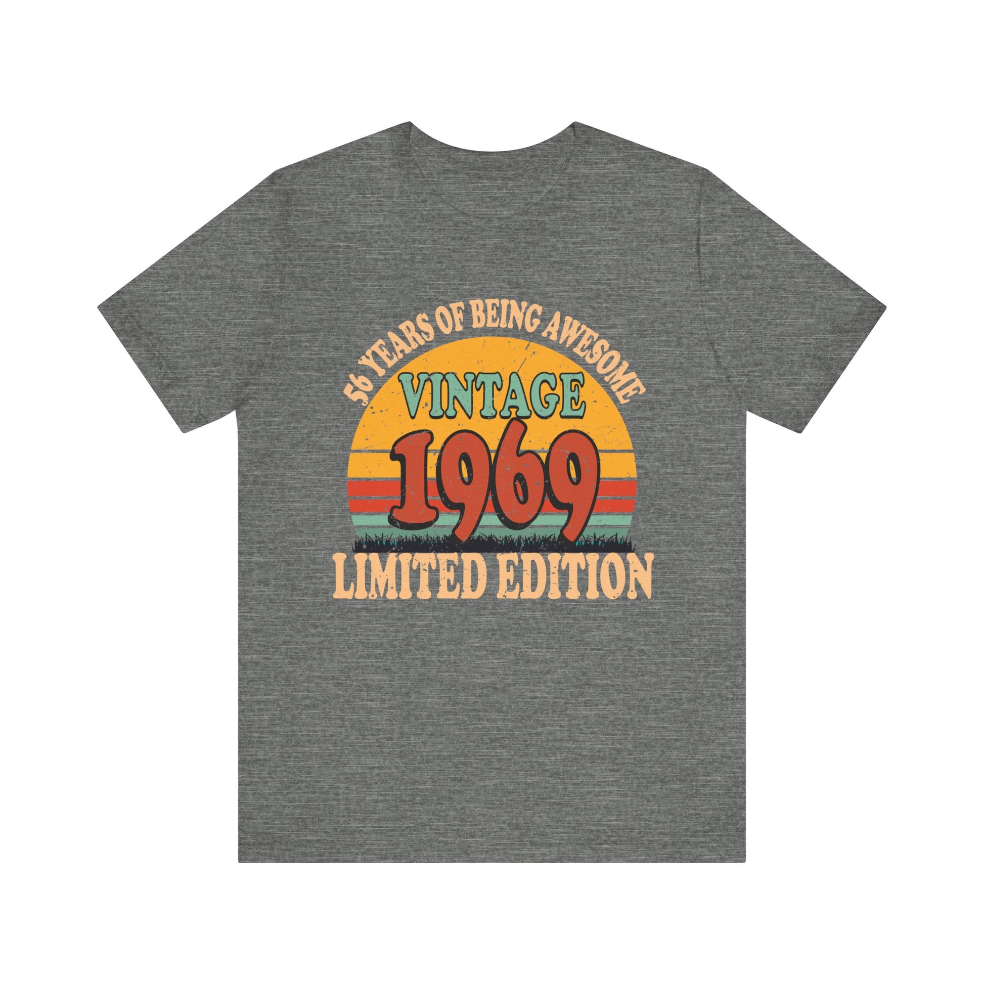 Turning 56 Birthday Decorations Men 56th BDay 1969 Birthday T-Shirt Unisex Jersey Short Sleeve Tee