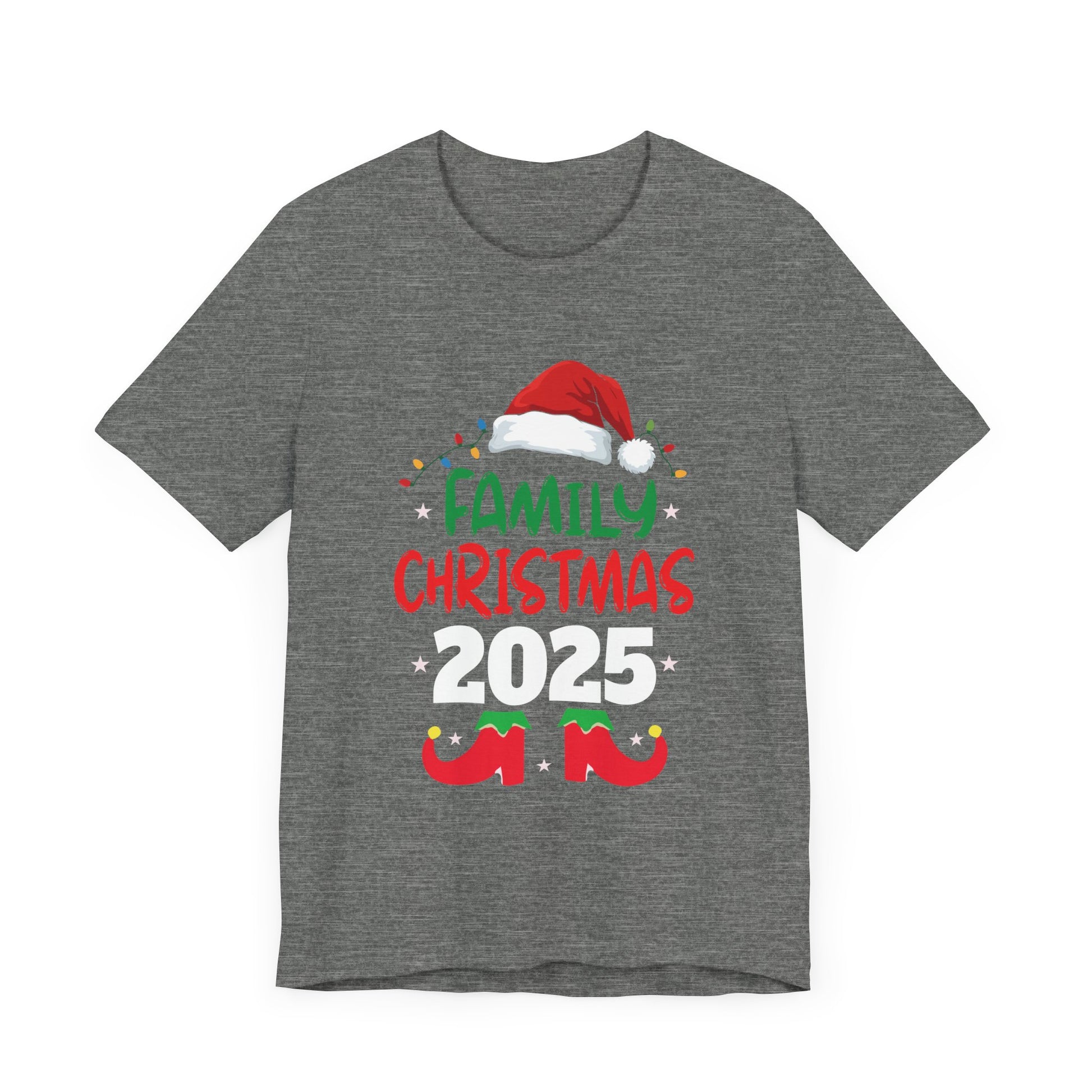 Family 2025 Christmas Matching Outfits Team Santa Elf Squad T-Shirt Unisex Short Sleeve Tee