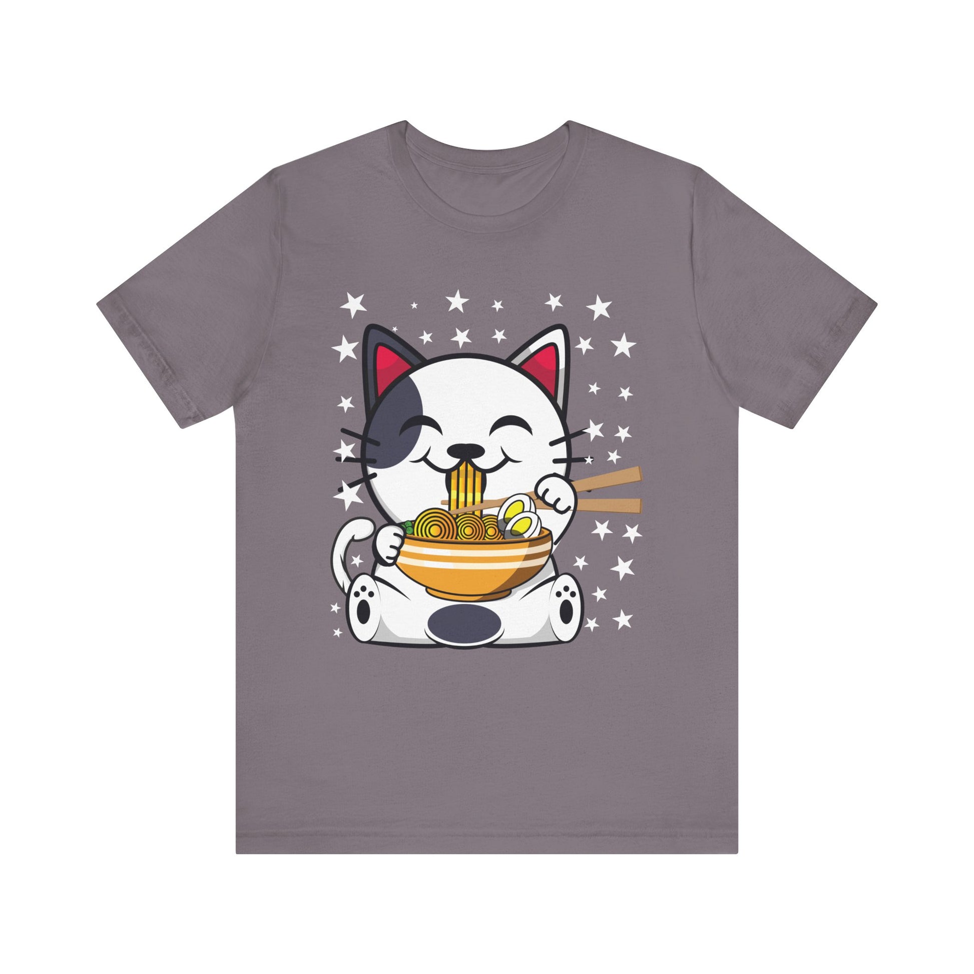 Cute Cat Ramen Unisex Tee - Perfect for Food Lovers & Cat Enthusiasts