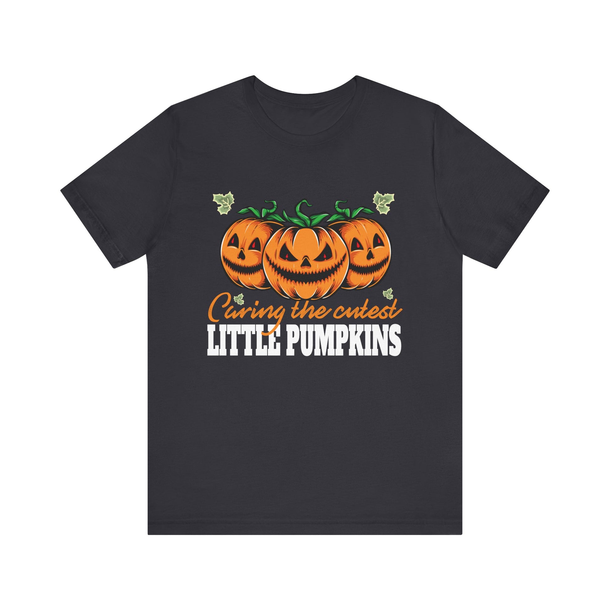 Cute Caring For the Cutest Little Pumpkins Nurse Halloween T-Shirt Unisex Tee