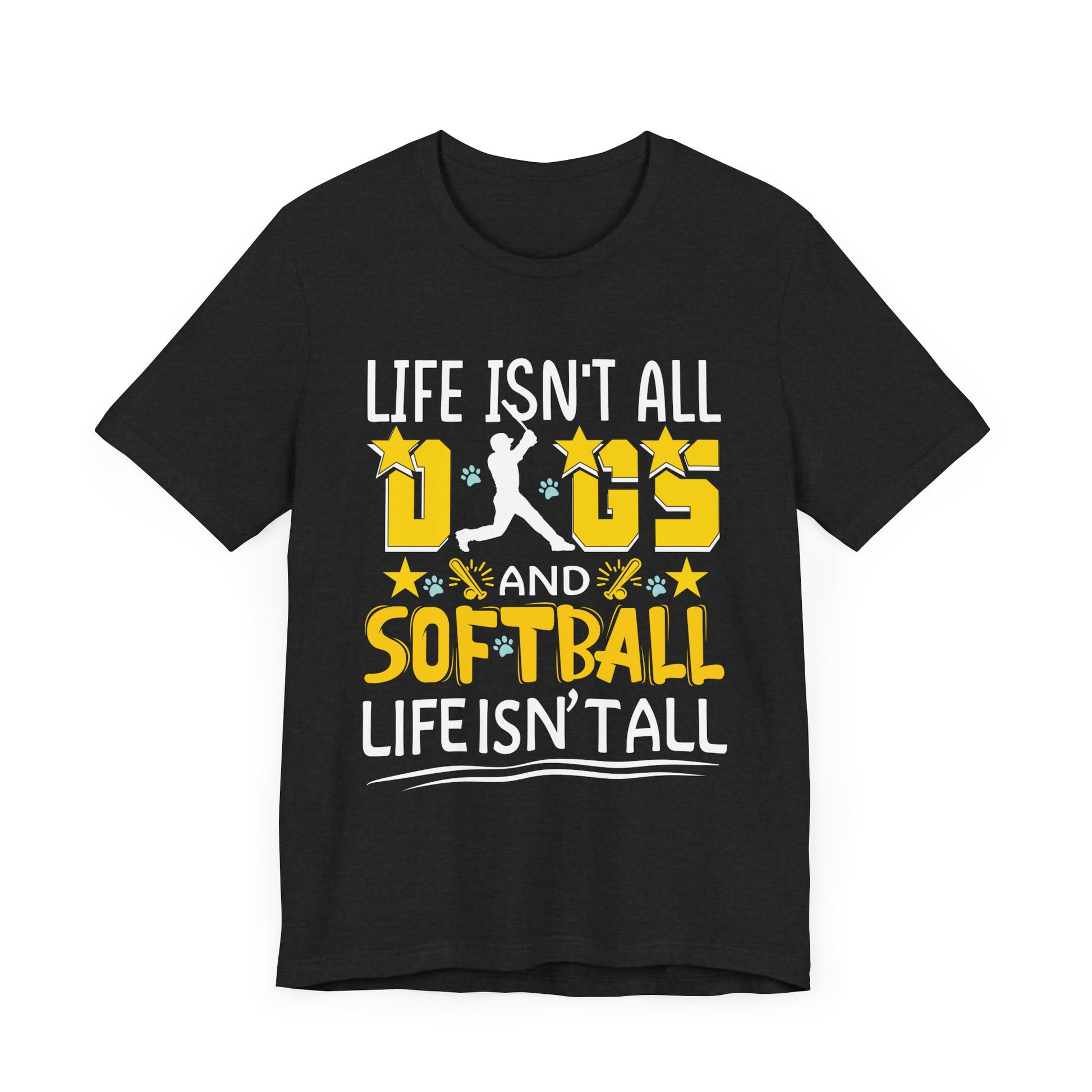 Dogs And Softball Funny Softball  Unisex Jersey Short Sleeve Tee