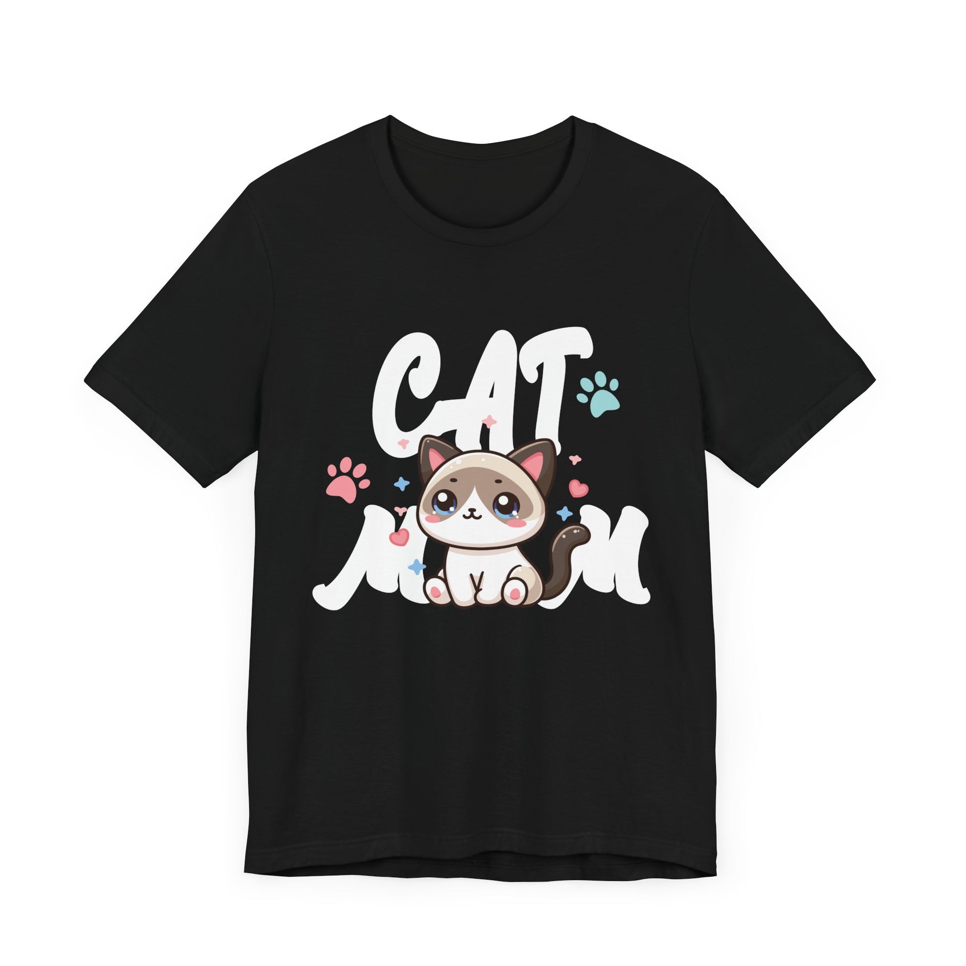 Cat Mom Vintage Distressed Design - Funny Cat Paw - Classic T-Shirt  Unisex Jersey Short Sleeve Tee