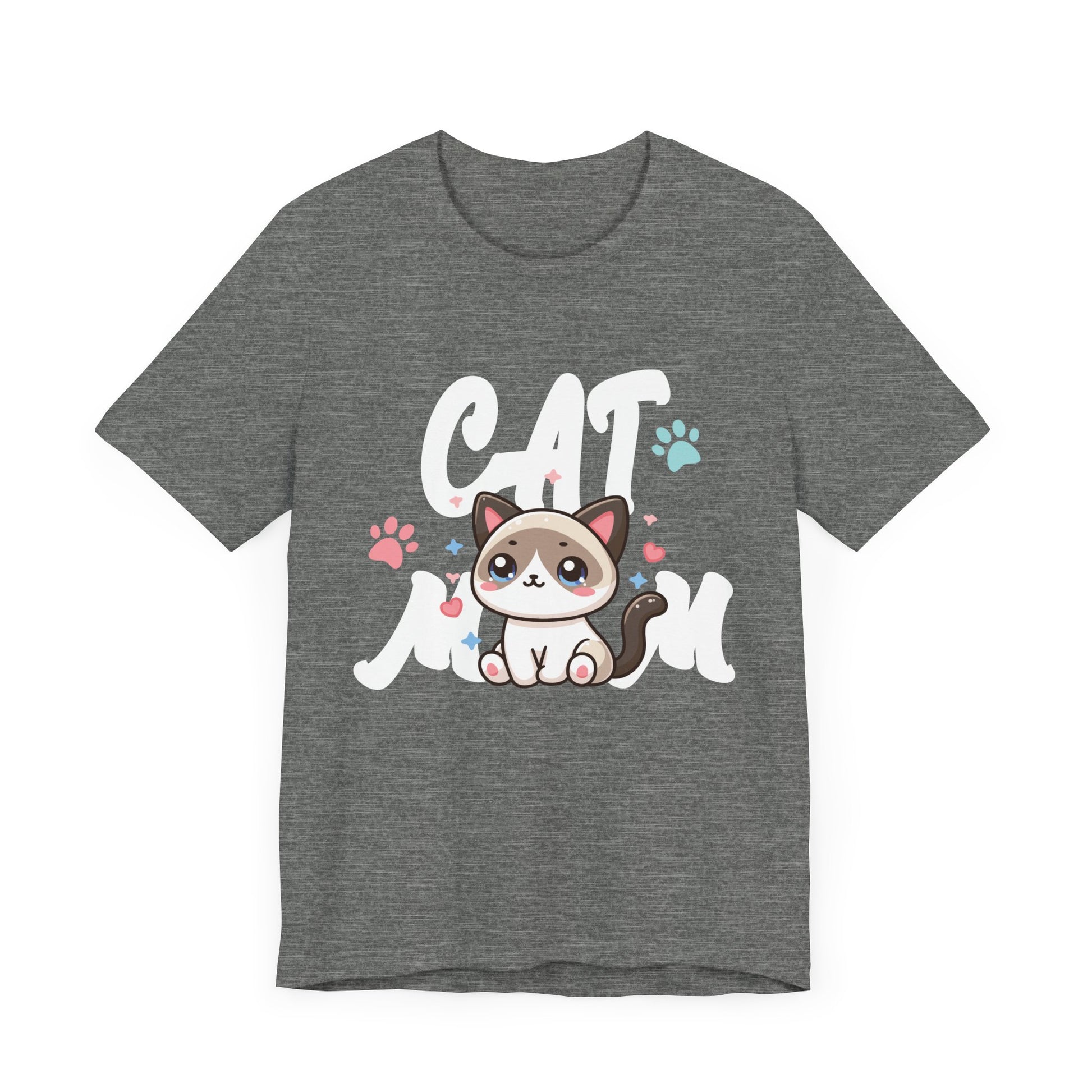 Cat Mom Vintage Distressed Design - Funny Cat Paw - Classic T-Shirt  Unisex Jersey Short Sleeve Tee