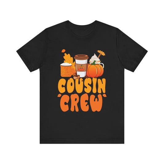 Cousin Crew Halloween Pumpkin Latte Coffee Lover Fall Season Unisex T-Shirt