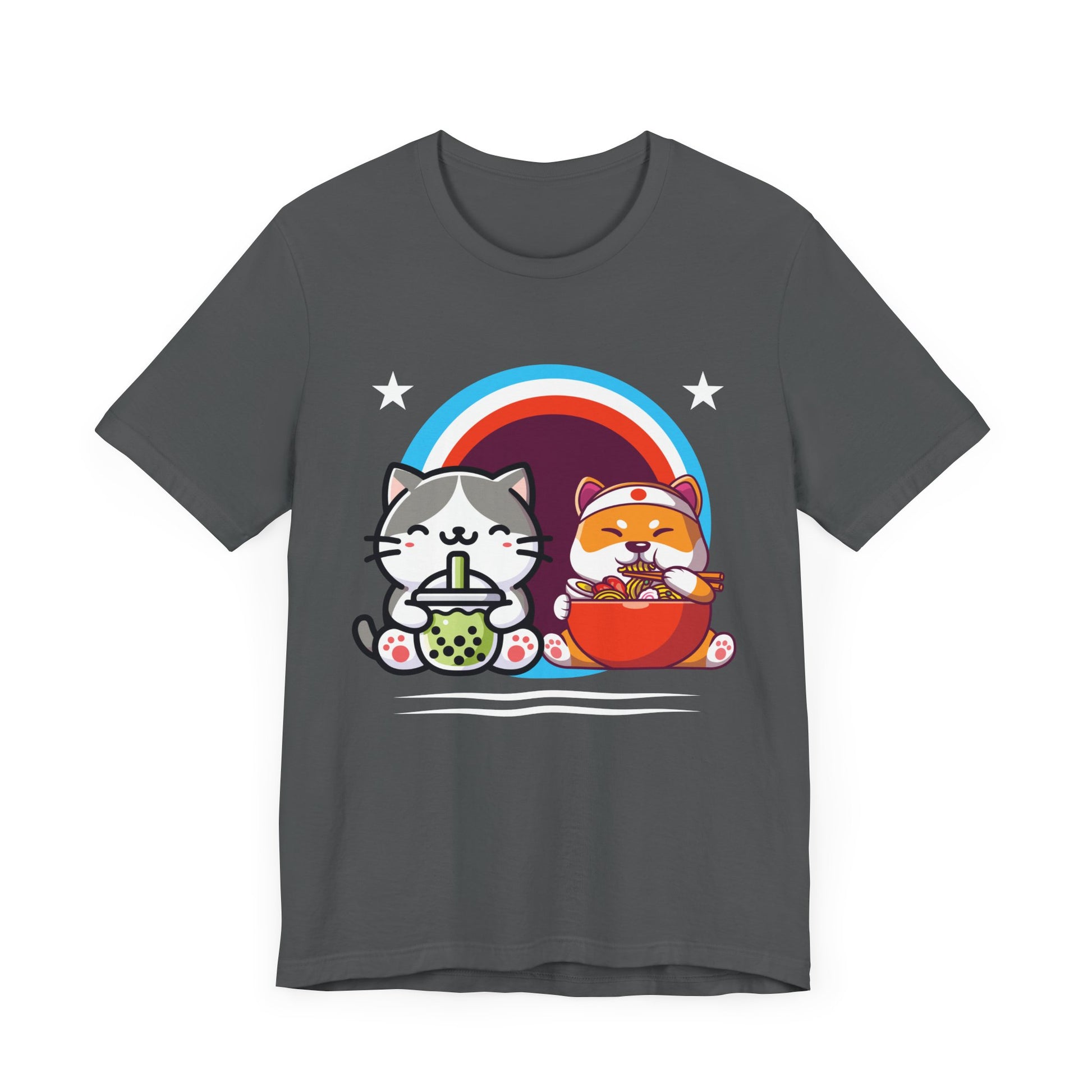 Cute Cat Graphic Tee - Fun & Whimsical Unisex Jersey Shirt