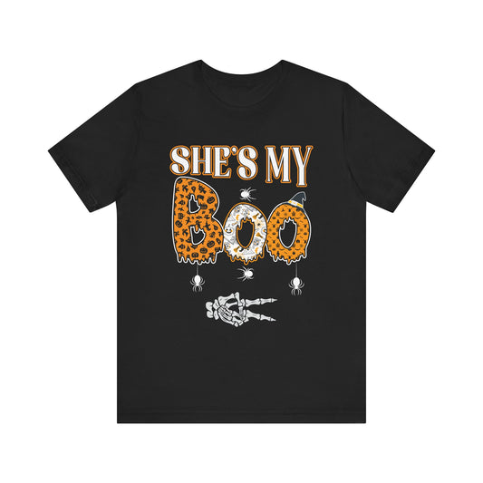 She's My Boo Halloween Tee - Unisex Jersey Short Sleeve T-Shirt