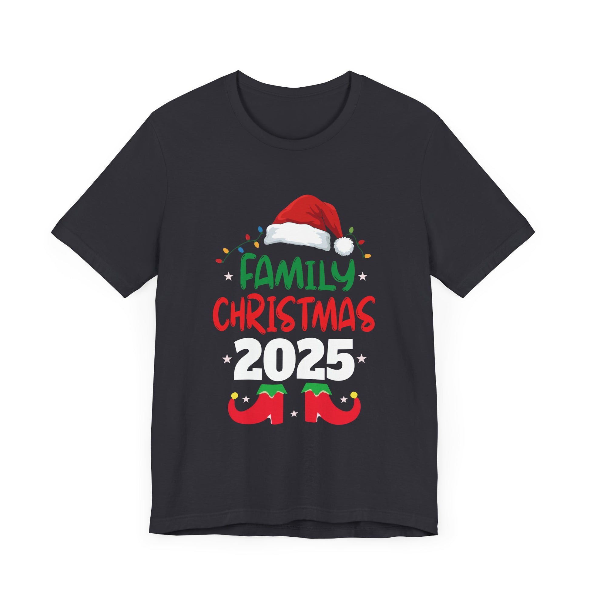 Family 2025 Christmas Matching Outfits Team Santa Elf Squad T-Shirt Unisex Short Sleeve Tee