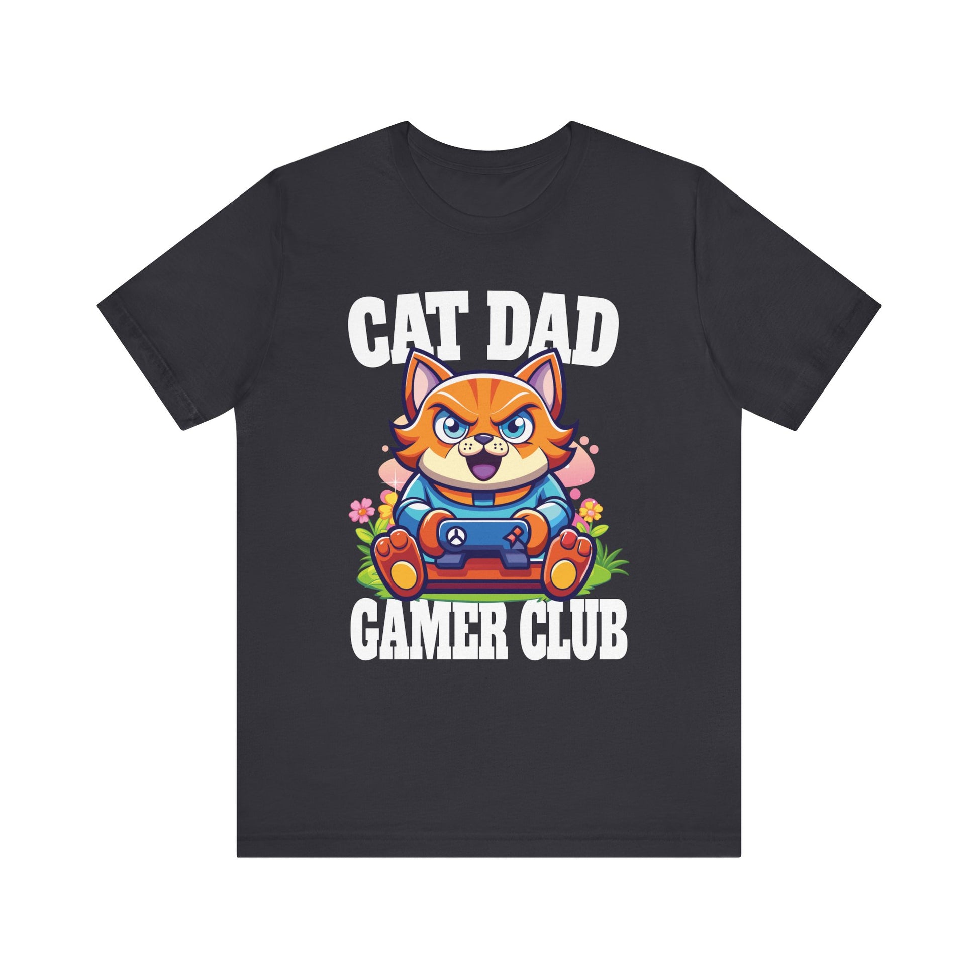 Cat Dad Gamer Club Tee - Perfect Gift for Gaming Fathers
