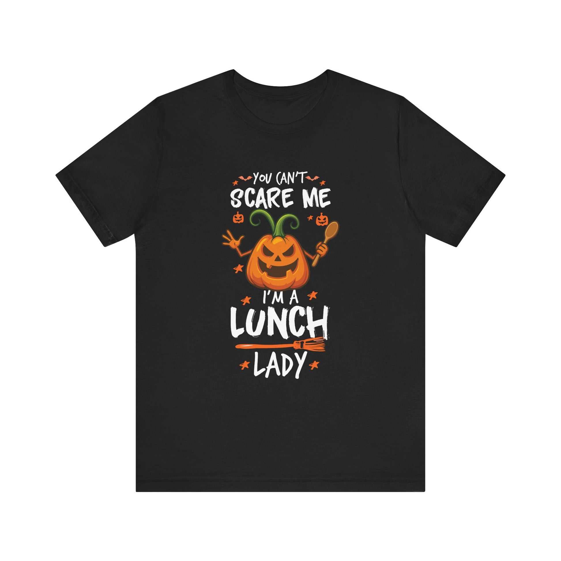 Halloween Lunch Lady Unisex Jersey Tee - "You Can't Scare Me"