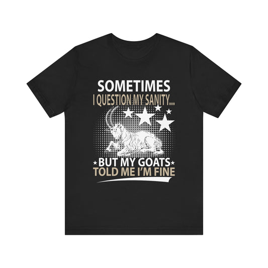 Funny Goat Theme Tee, Quirky Animal Lover Shirt, Gift for Goat Owners, Humor Tee, Perfect for Birthdays