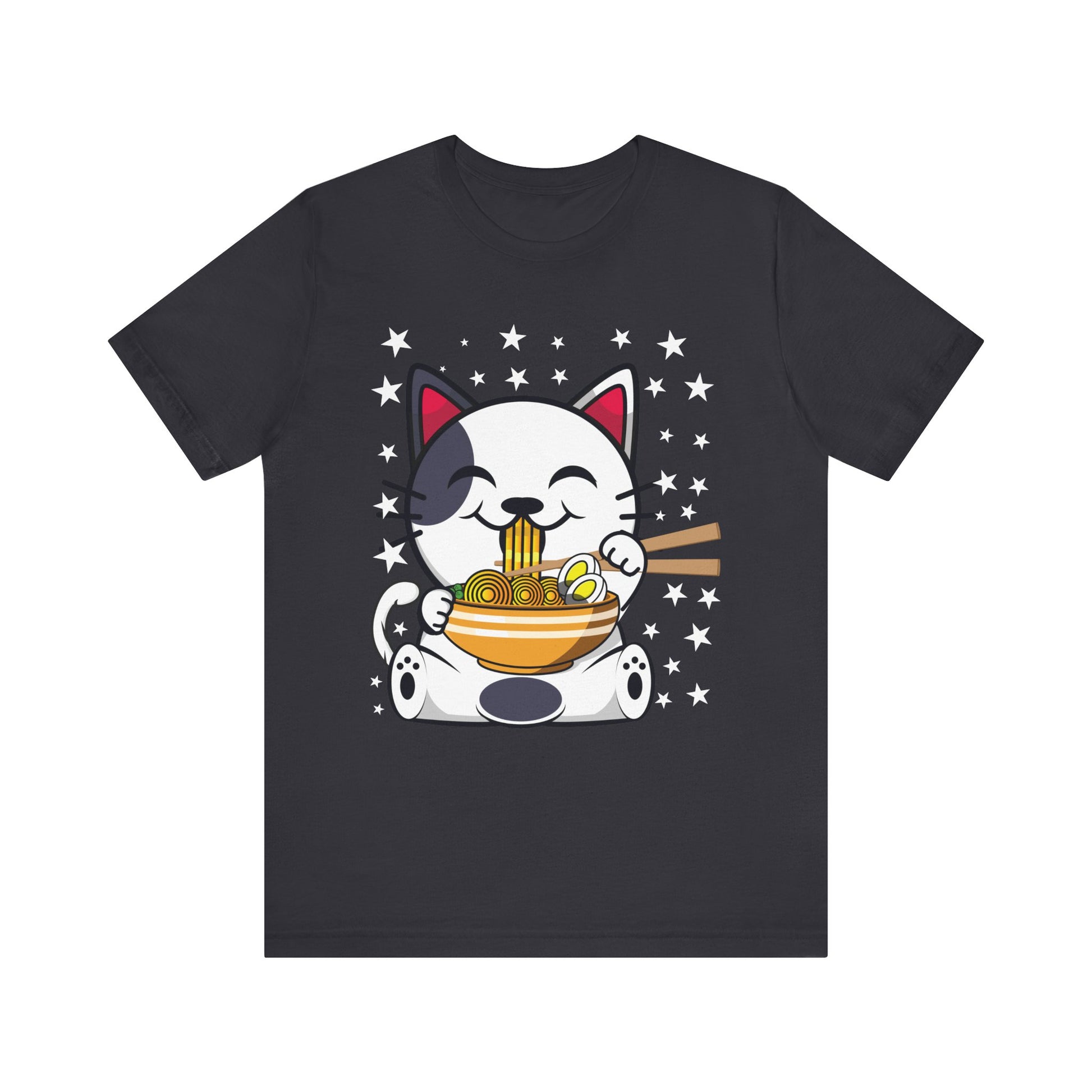 Cute Cat Ramen Unisex Tee - Perfect for Food Lovers & Cat Enthusiasts
