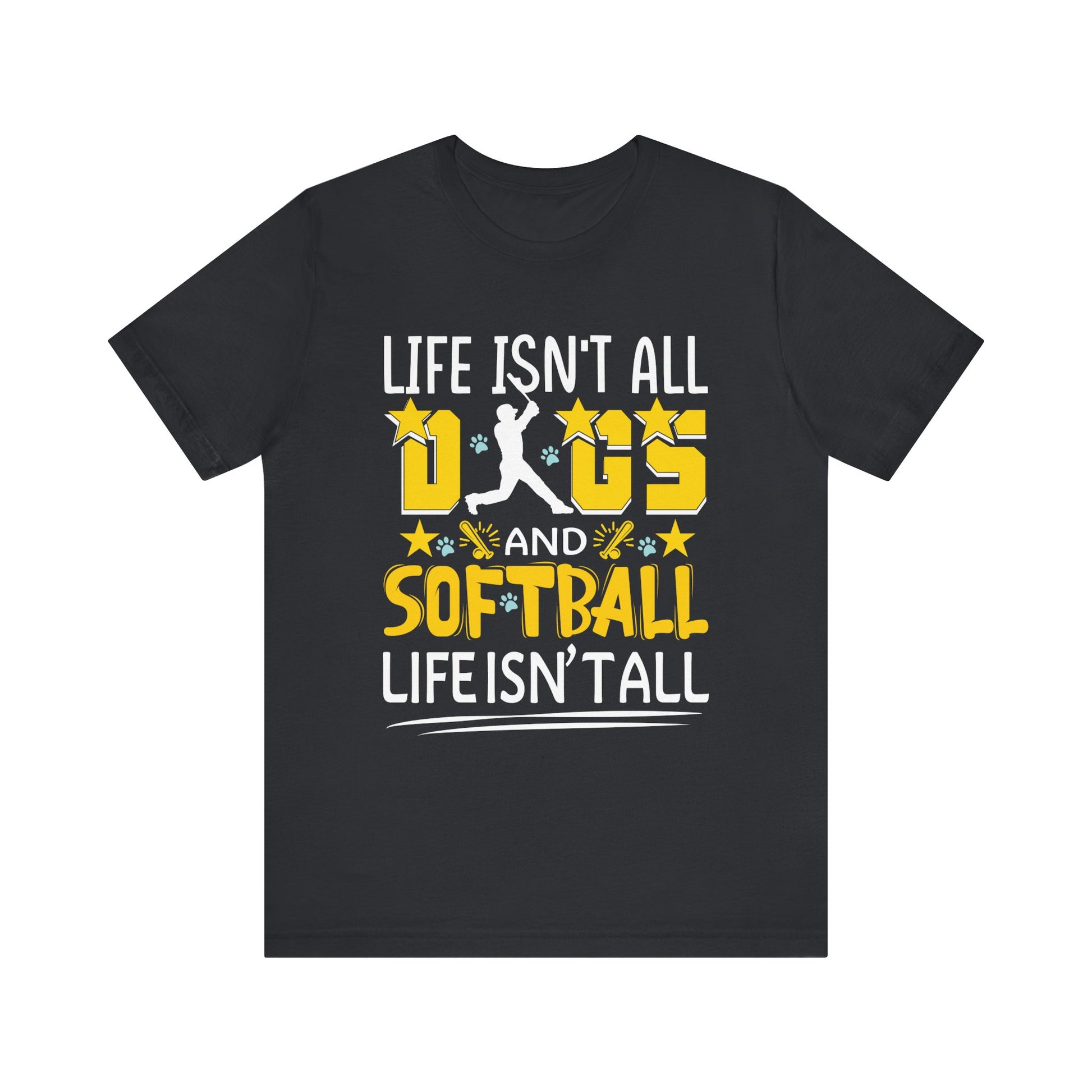 Dogs And Softball Funny Softball  Unisex Jersey Short Sleeve Tee