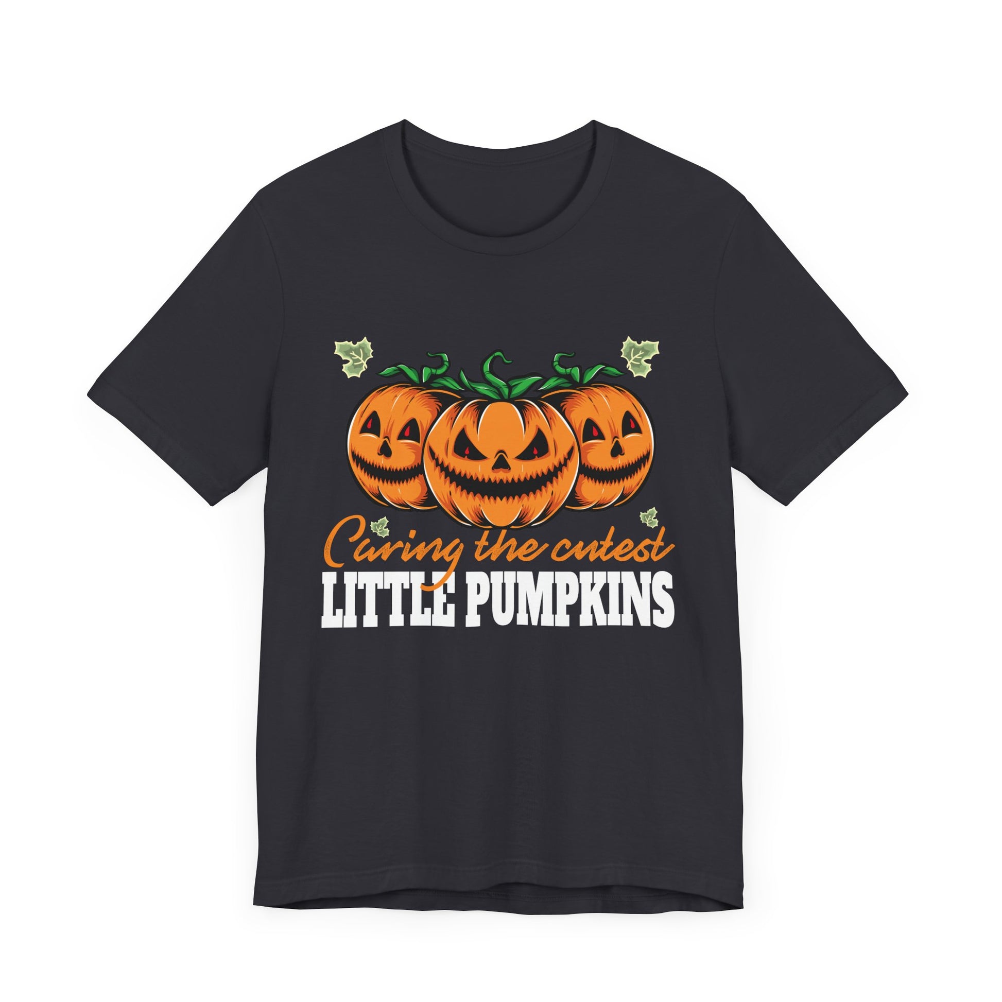 Cute Caring For the Cutest Little Pumpkins Nurse Halloween T-Shirt Unisex Tee