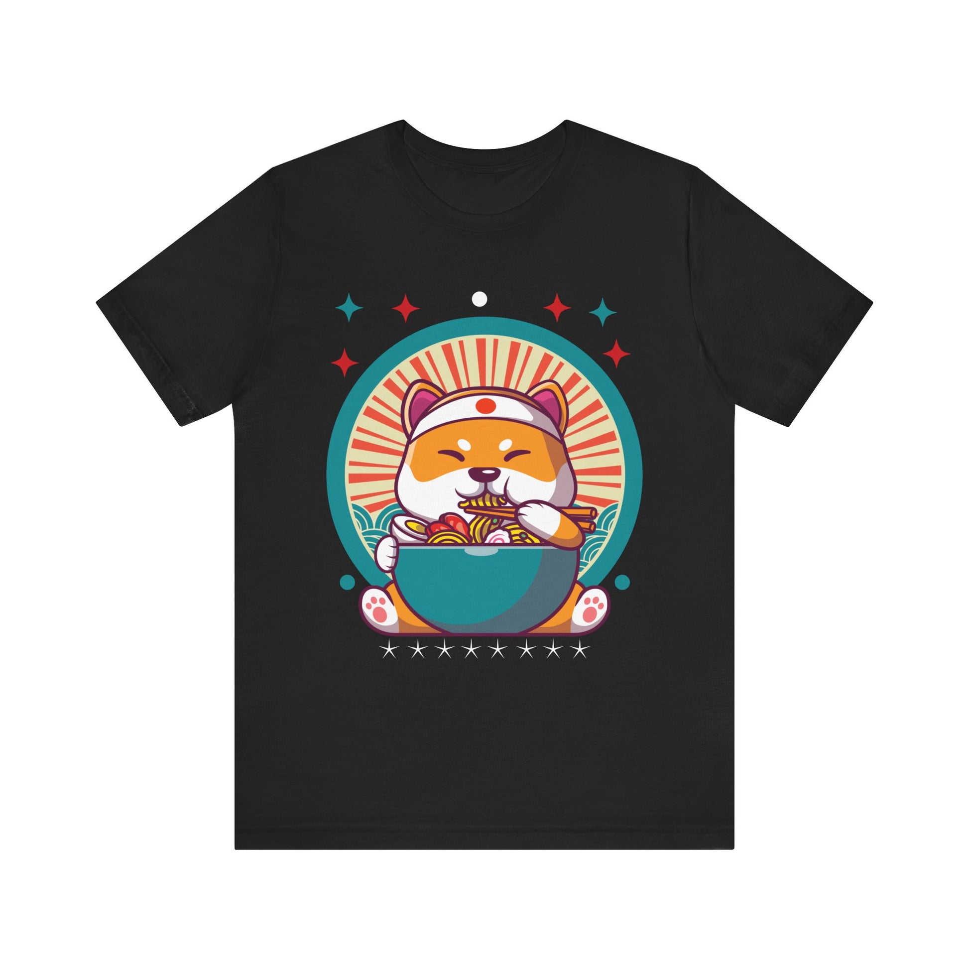Cute Sushi Loving Dog T-Shirt, Unisex Tee, Gift for Dog Lovers, Pet Owners, Foodies, Anime Fans