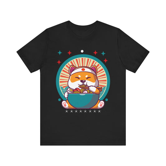 Cute Sushi Loving Dog T-Shirt, Unisex Tee, Gift for Dog Lovers, Pet Owners, Foodies, Anime Fans