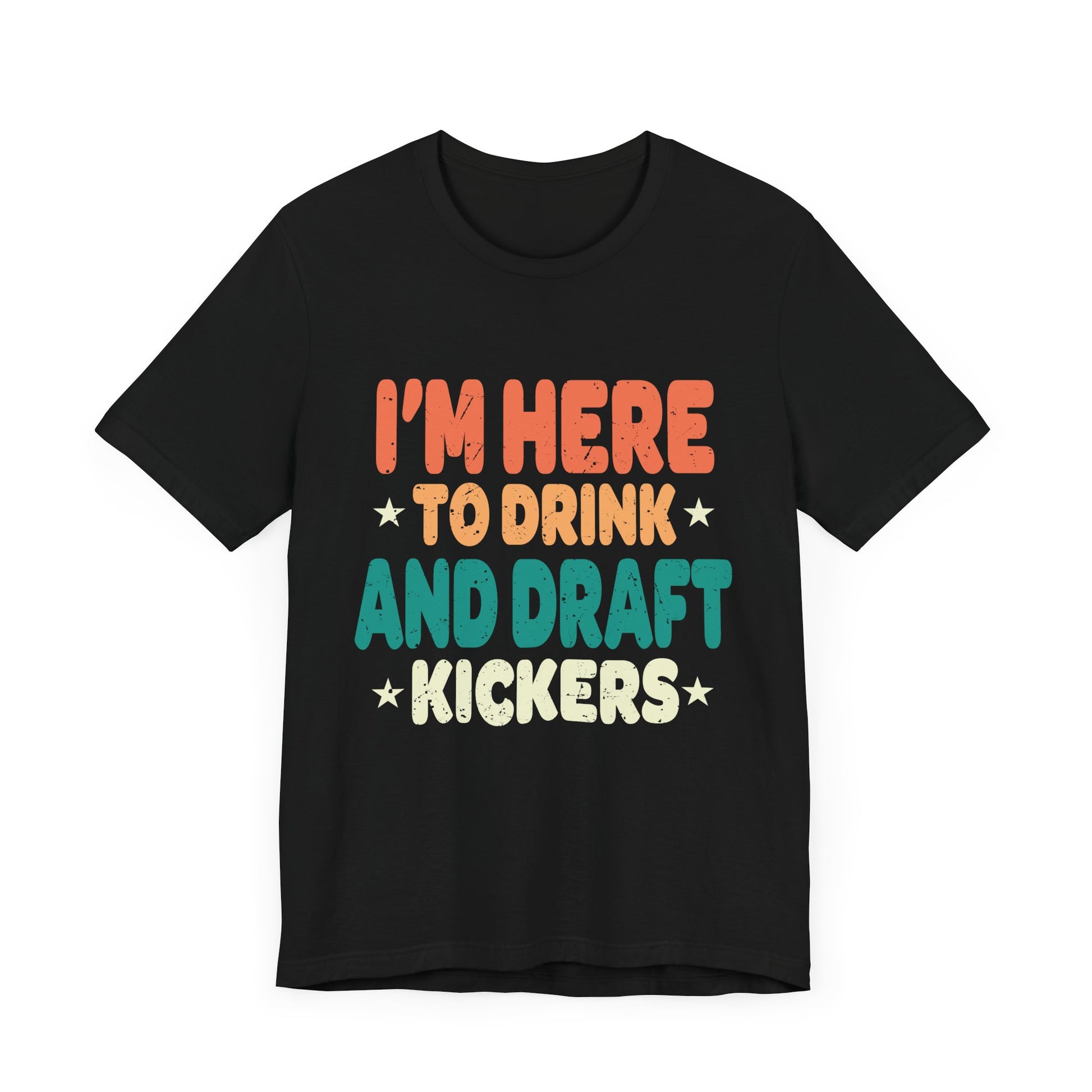 Fantasy Football Party Drink Draft Kickers Funny Sport Retro Unisex Jersey Short Sleeve Tee