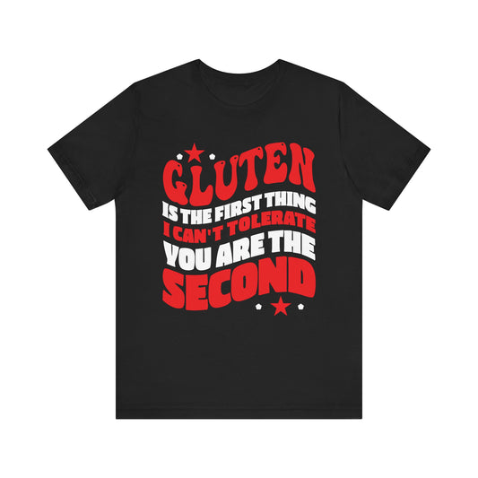 Gluten Tolerance Unisex Jersey Short Sleeve Tee - Fun Gluten-Free Humor for Celiac Awareness