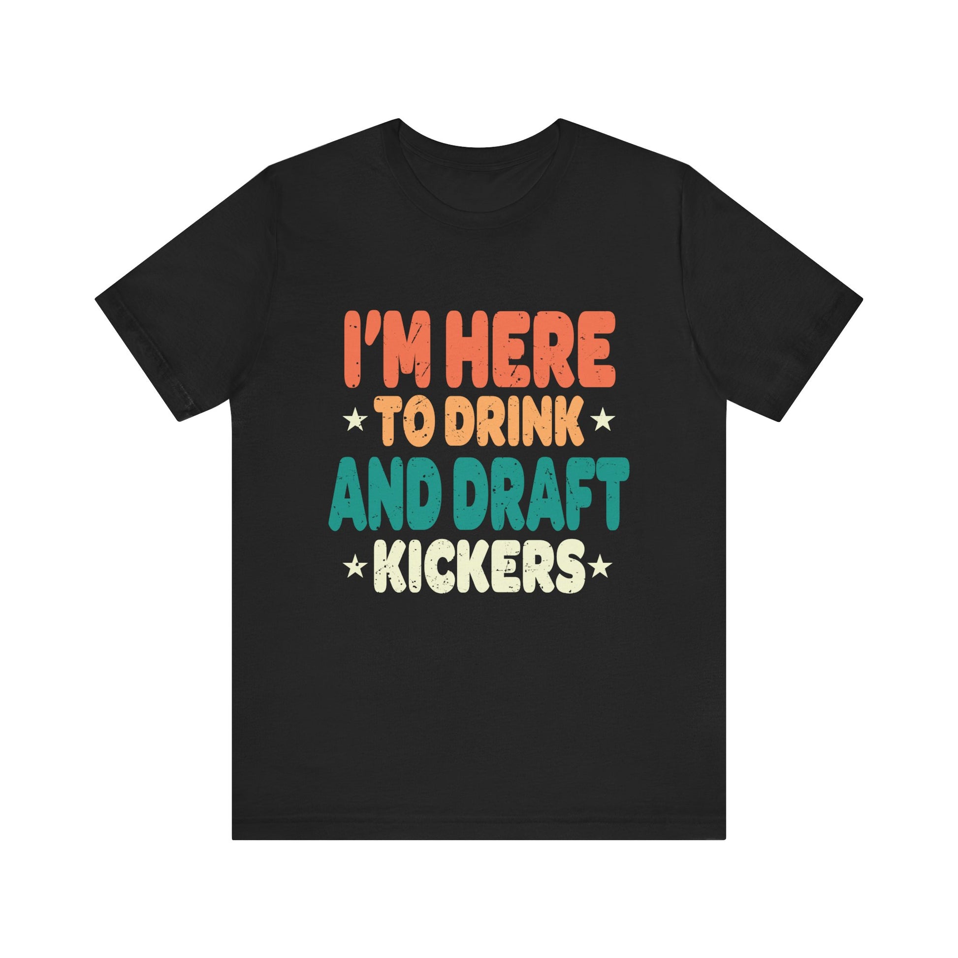 Fantasy Football Party Drink Draft Kickers Funny Sport Retro Unisex Jersey Short Sleeve Tee