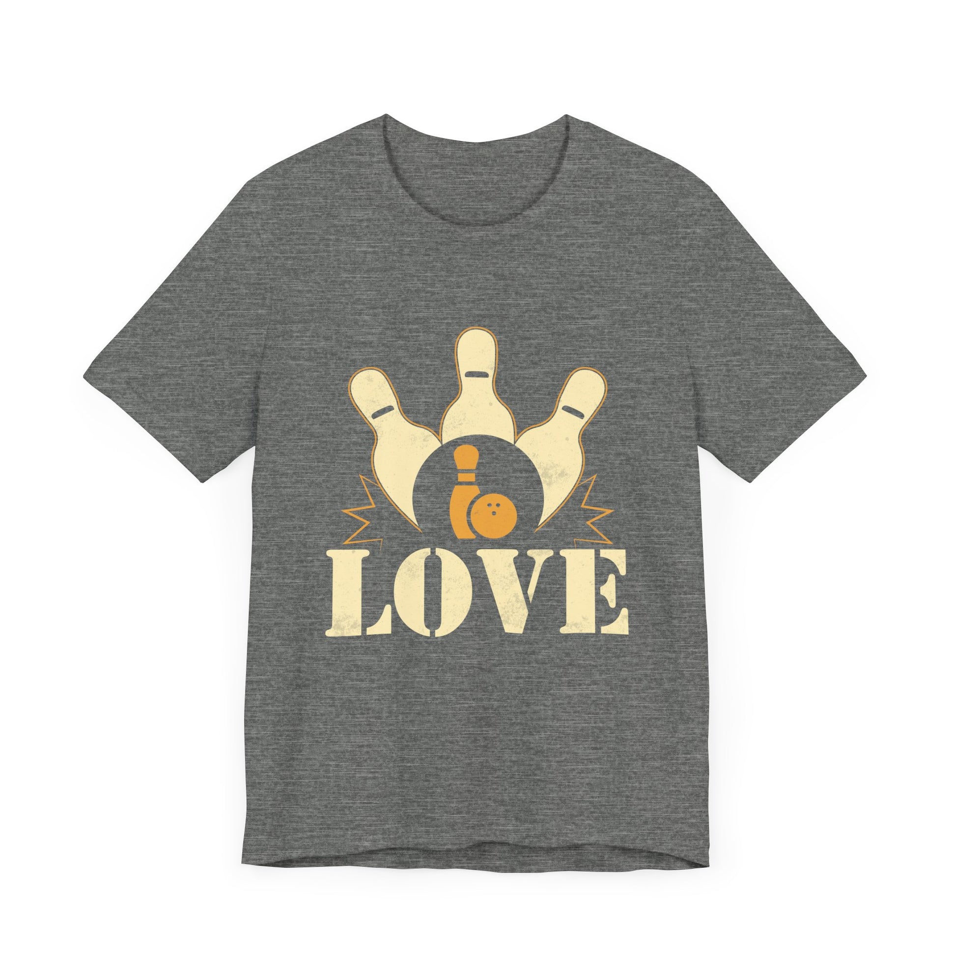 Bowling Love Unisex Tee, Perfect Gift for Bowlers, Casual Wear, Bowling League Shirt, Unique Bowling Apparel