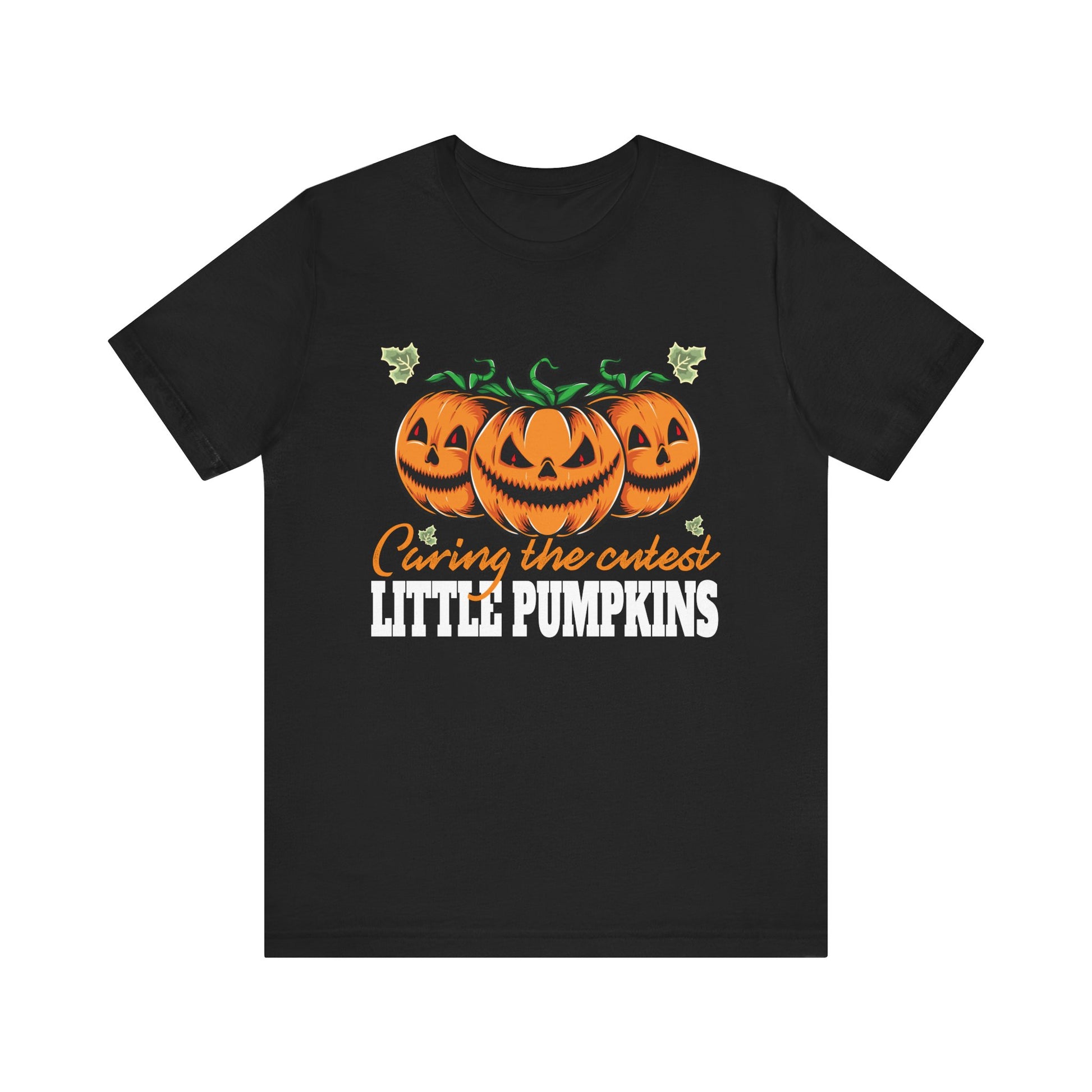 Cute Caring For the Cutest Little Pumpkins Nurse Halloween T-Shirt Unisex Tee